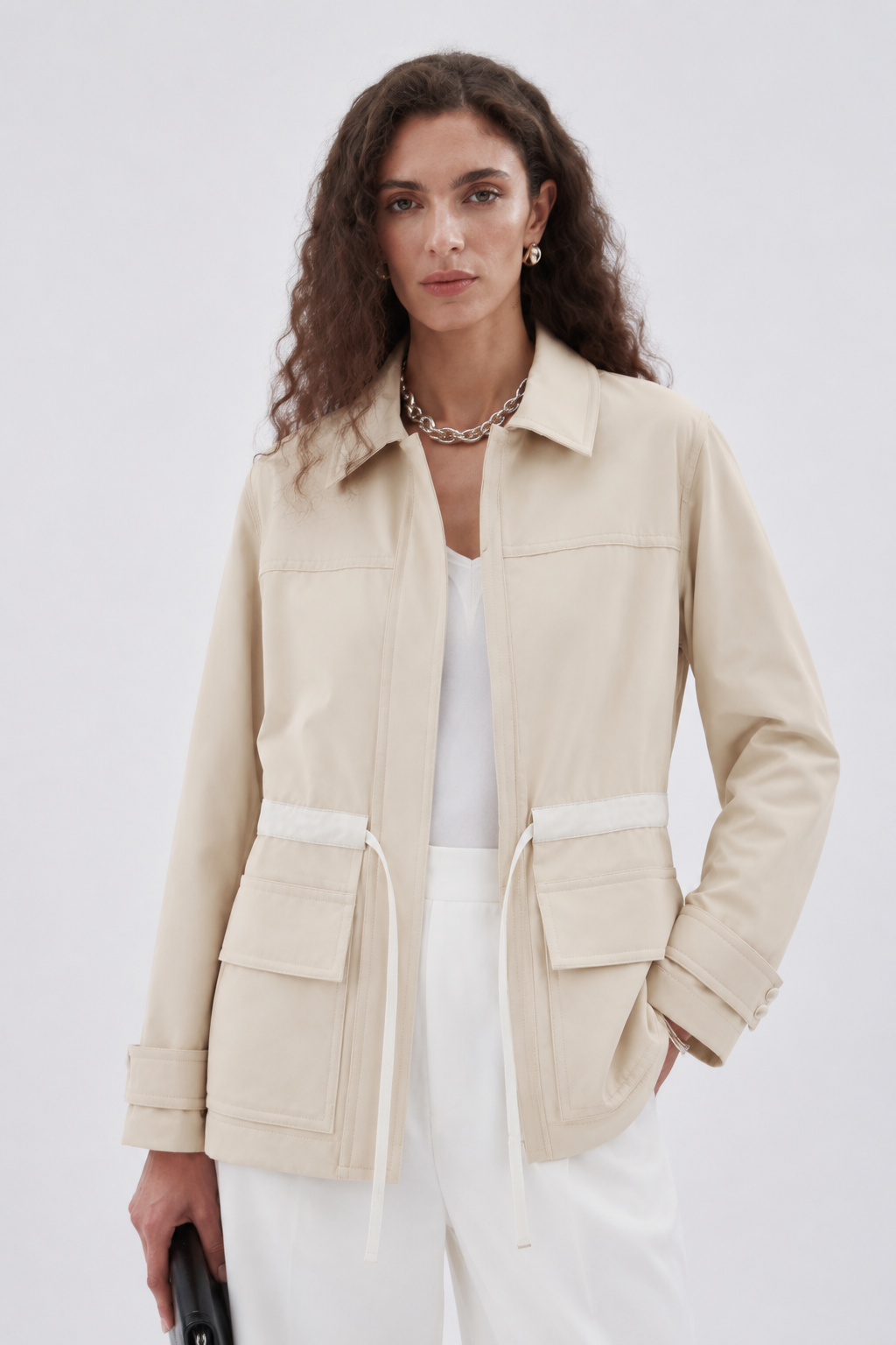 Water-Repellent Drawstring Jacket