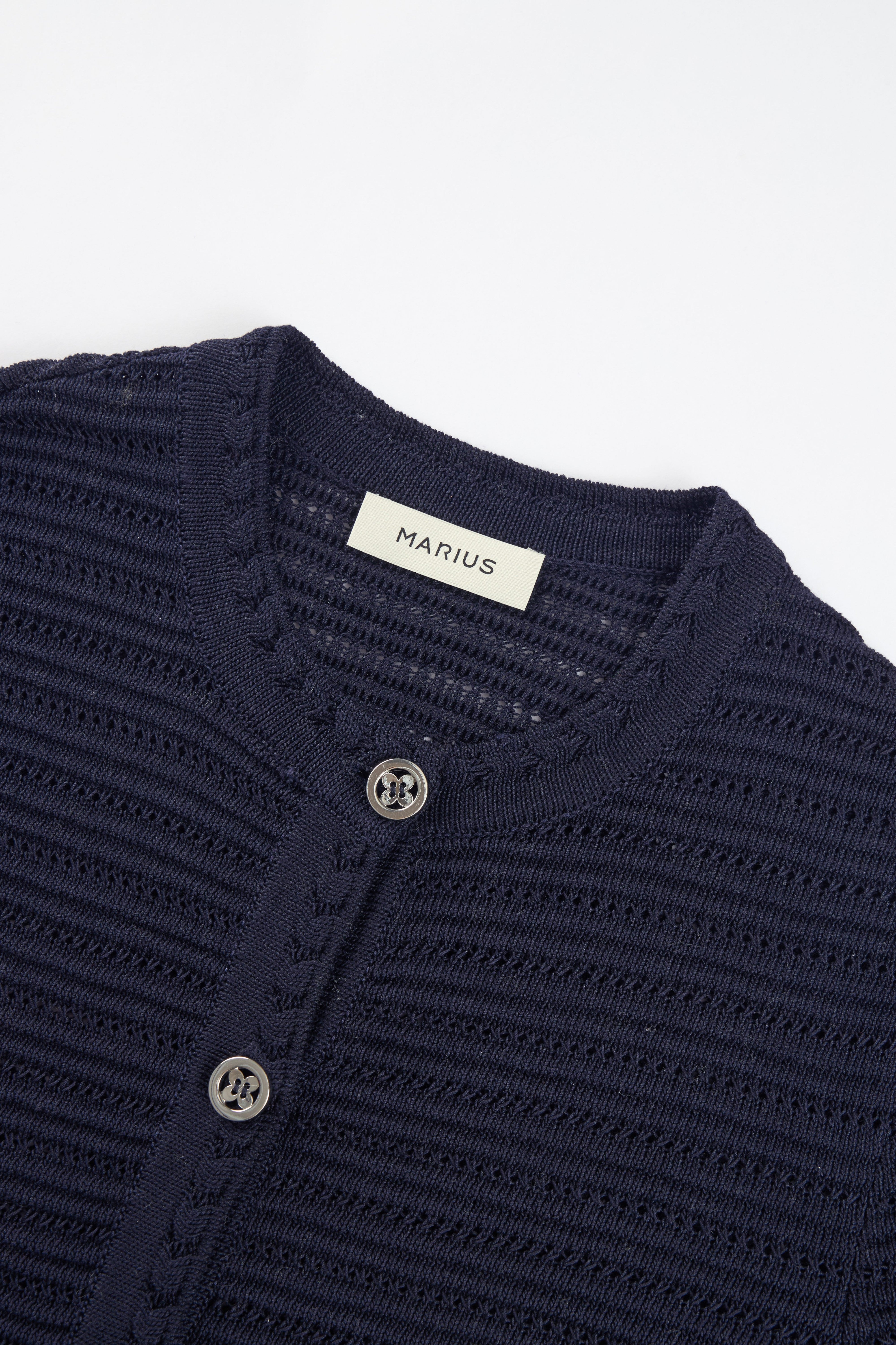 Lightweight Textured Cotton Knit Cardigan