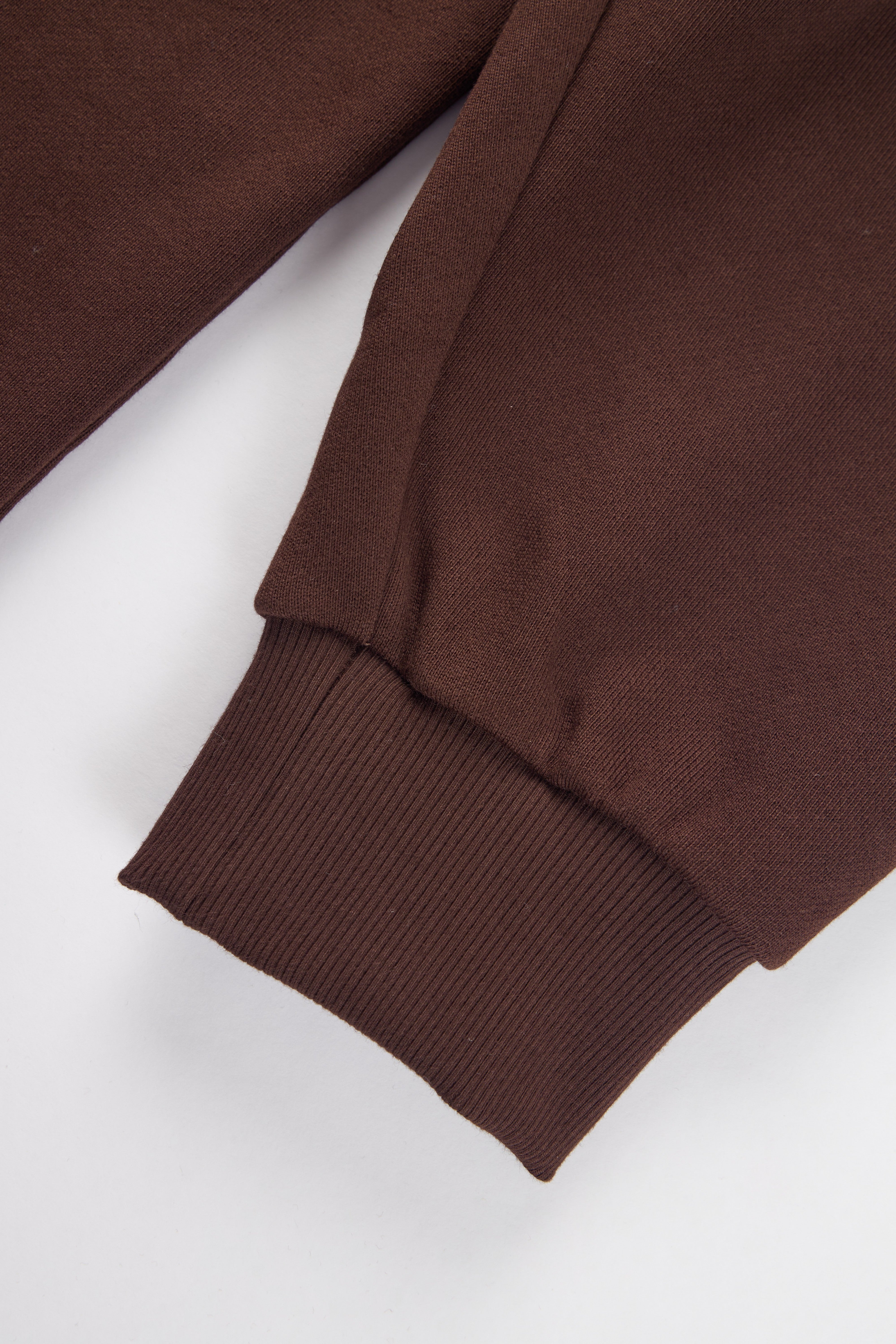 Relaxed Rolled Edge Cotton Knit Sweatshirt