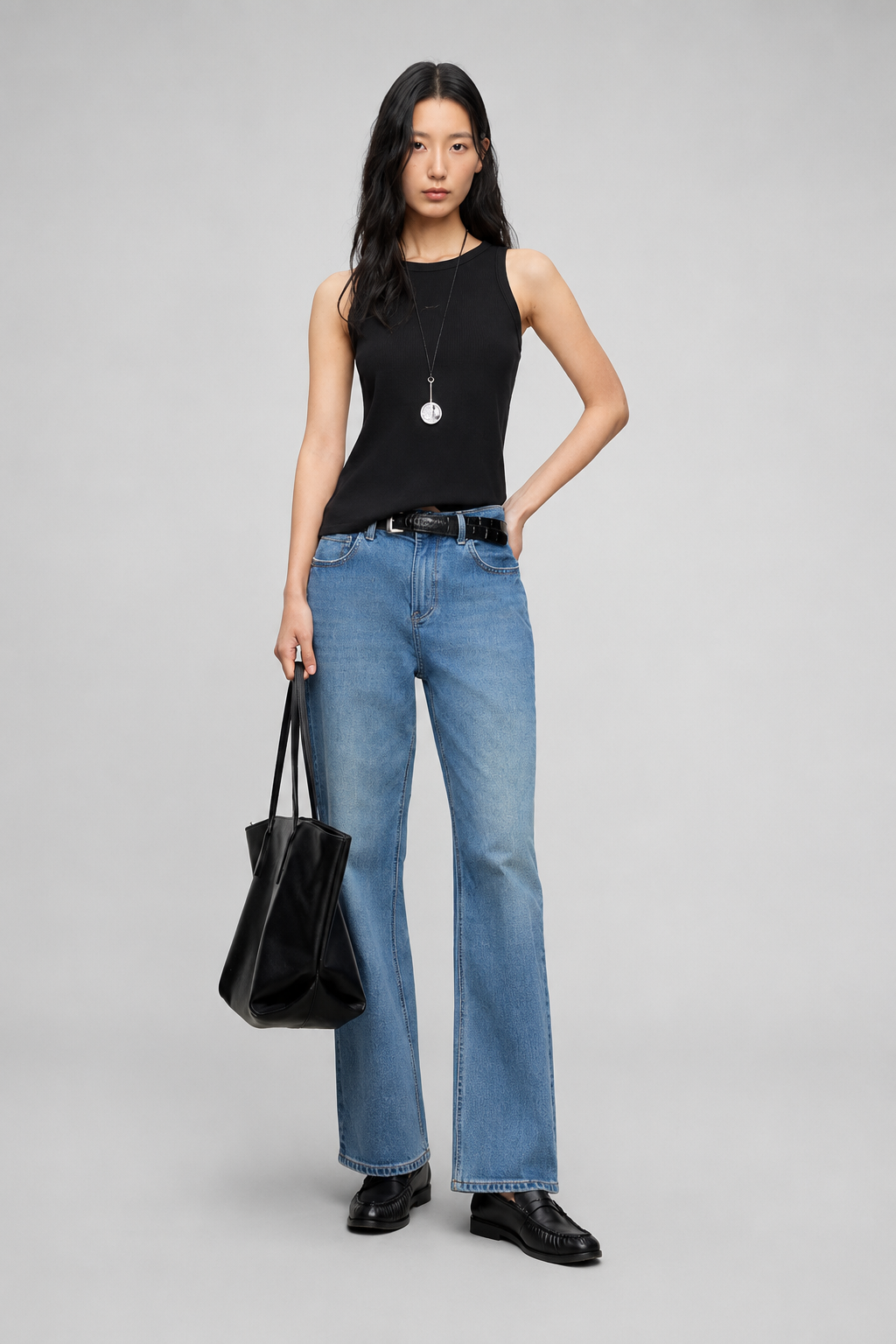 Cotton Blend Minimal Rib Tank