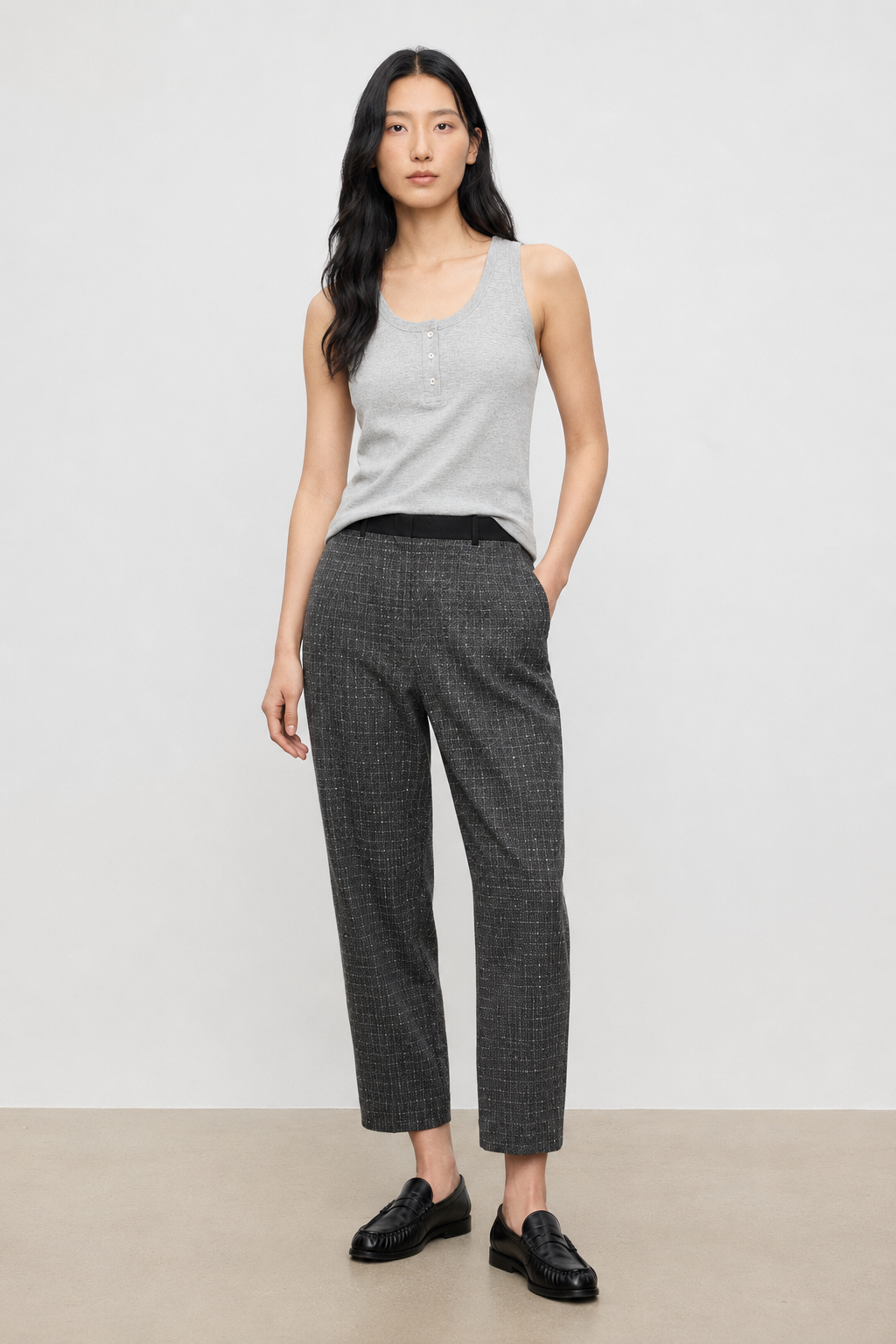 Cotton Blend Soft Rib Tank Top