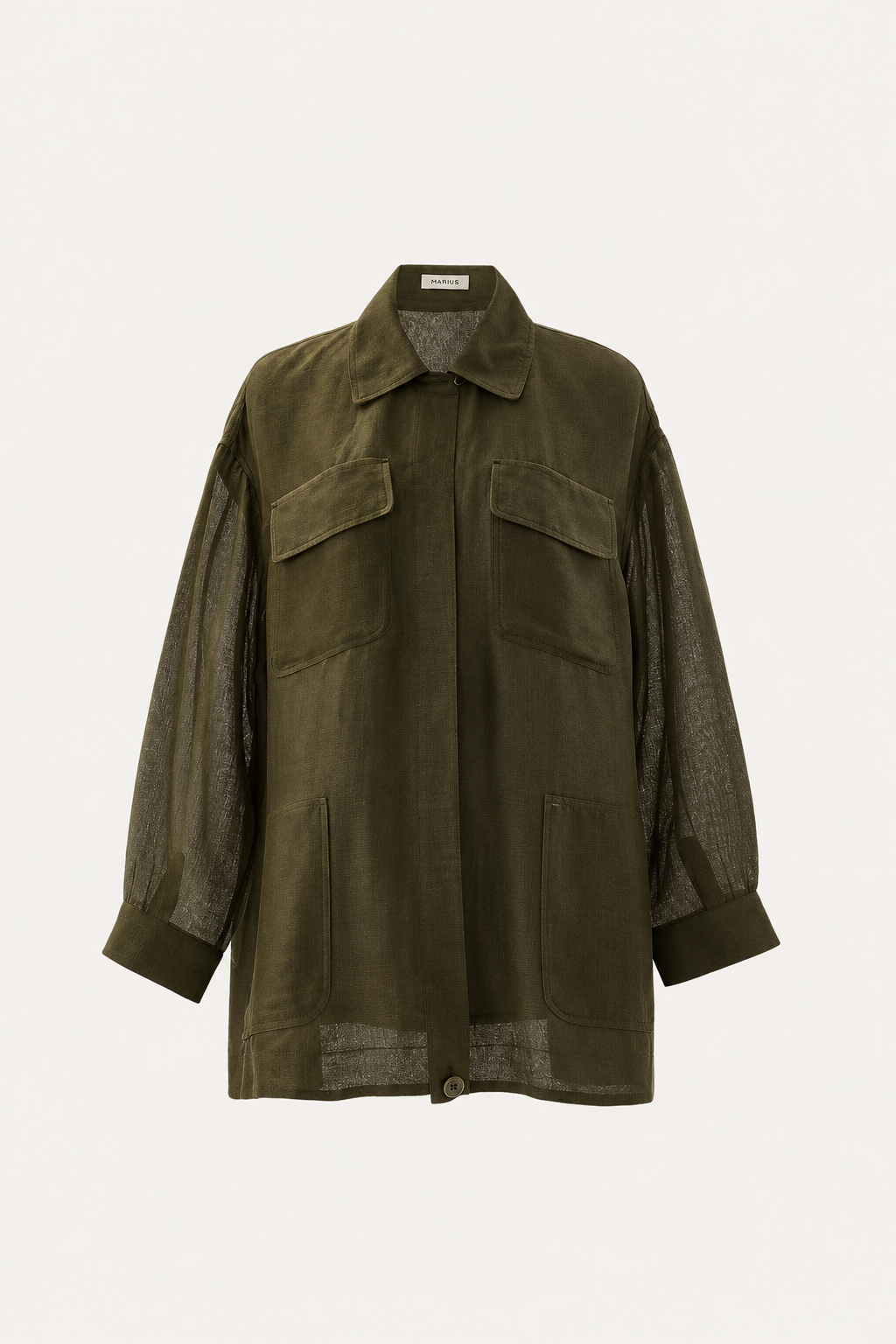 Lightweight Linen-Silk Blend Relaxed Overshirt