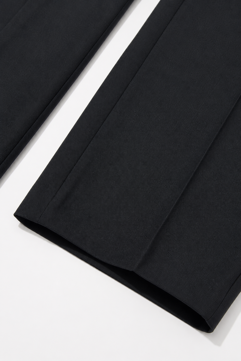 Raw-Edge Pleated Wool Trousers