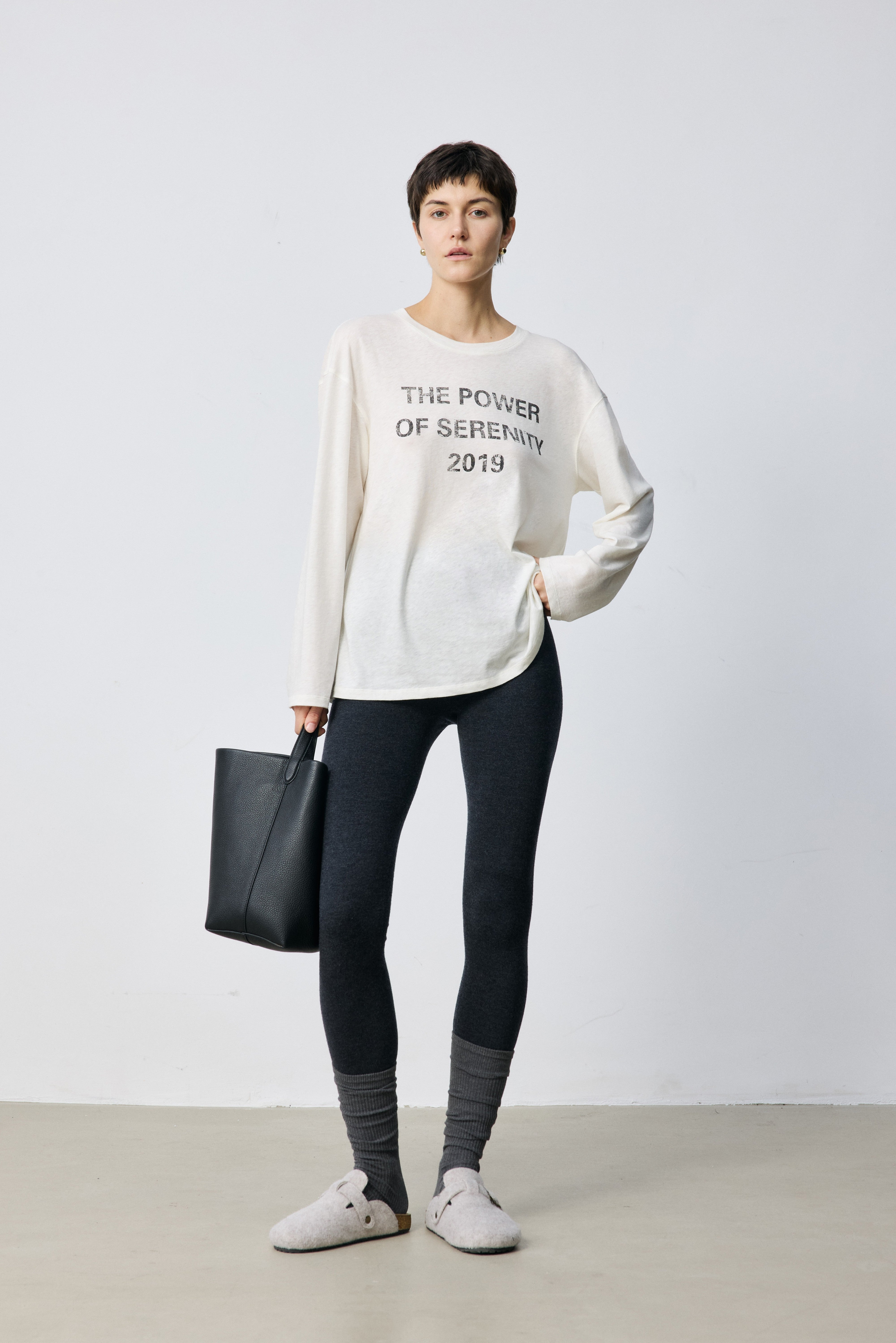 Printed Cotton-Lyocell Long Sleeve Tee