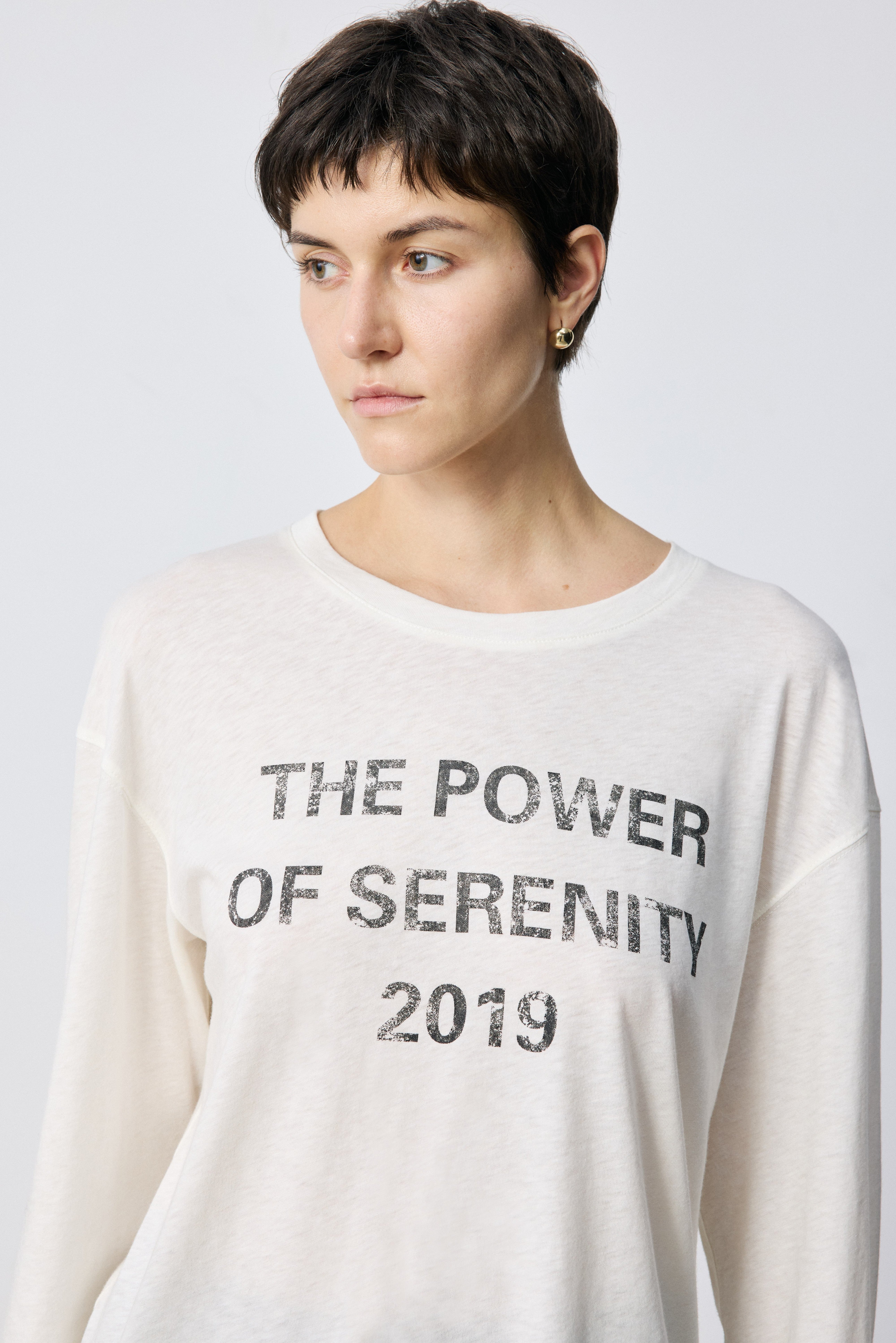 Printed Cotton-Lyocell Long Sleeve Tee