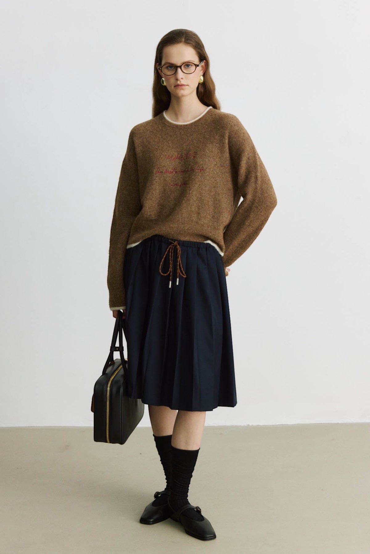 Wool-Alpaca Blend Embroidered Sweater