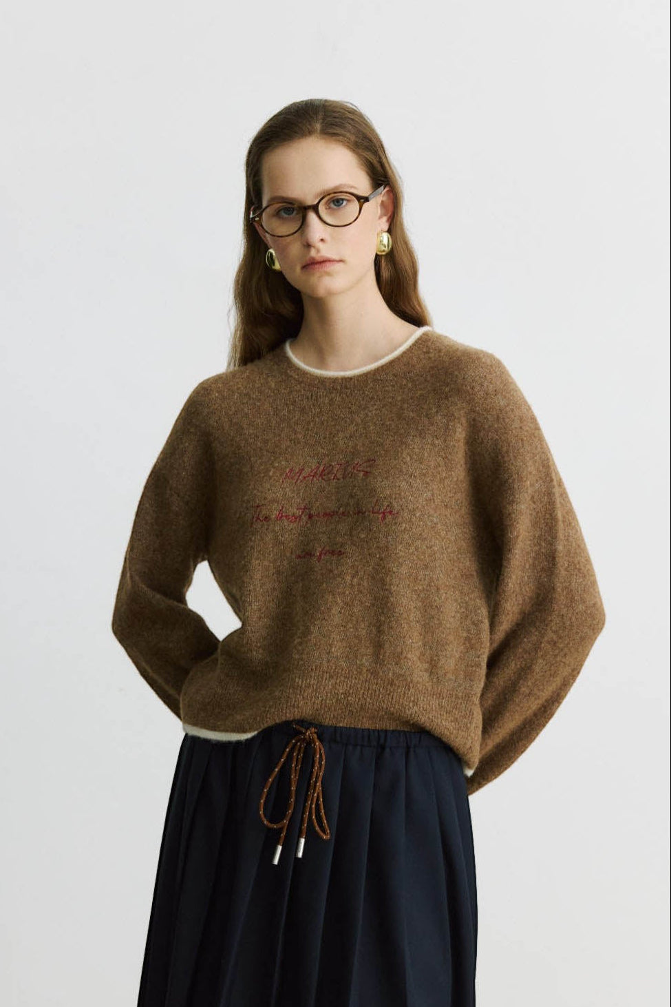 Wool-Alpaca Blend Embroidered Sweater