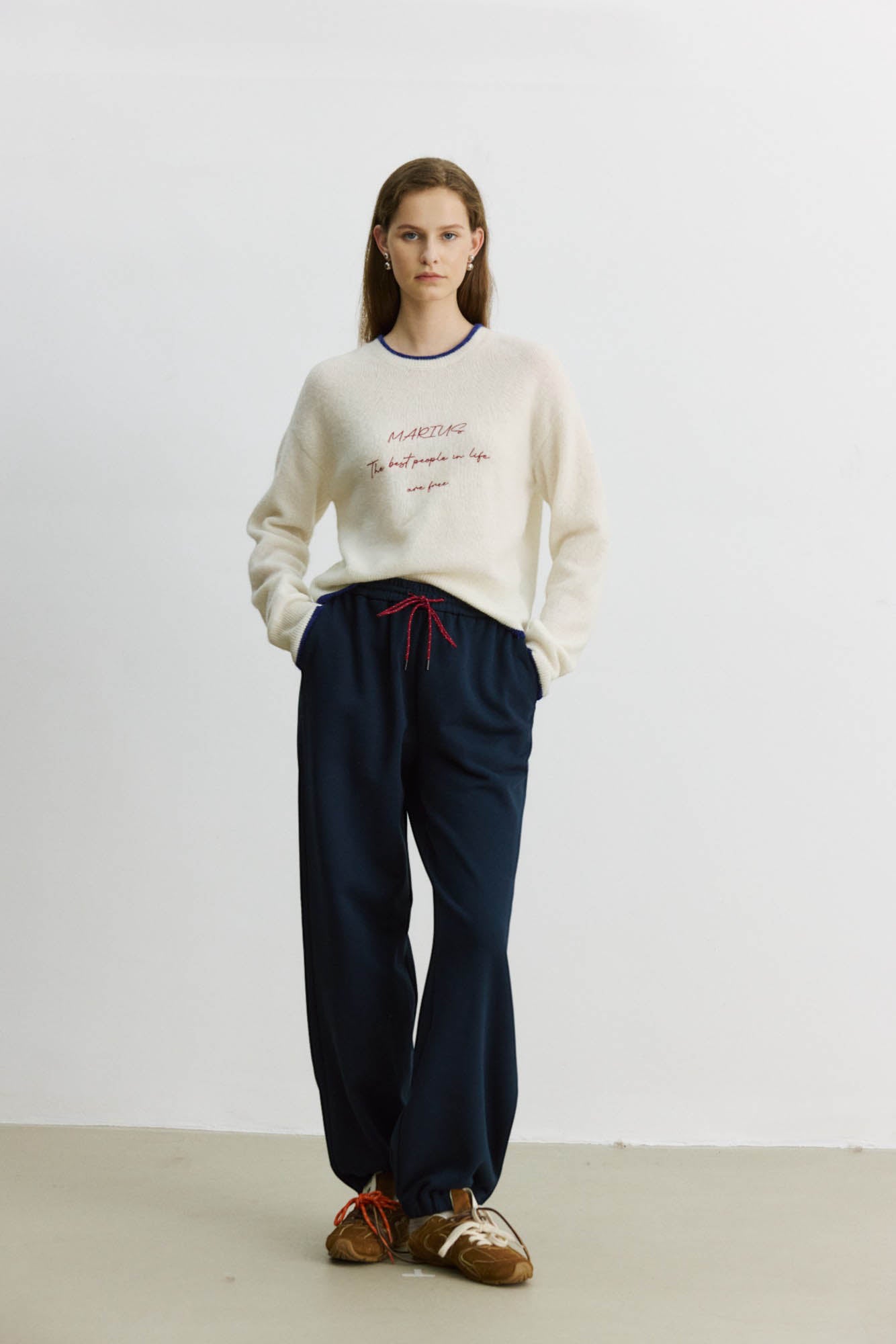 Marius Women's Embroidered Alphabet Sweater