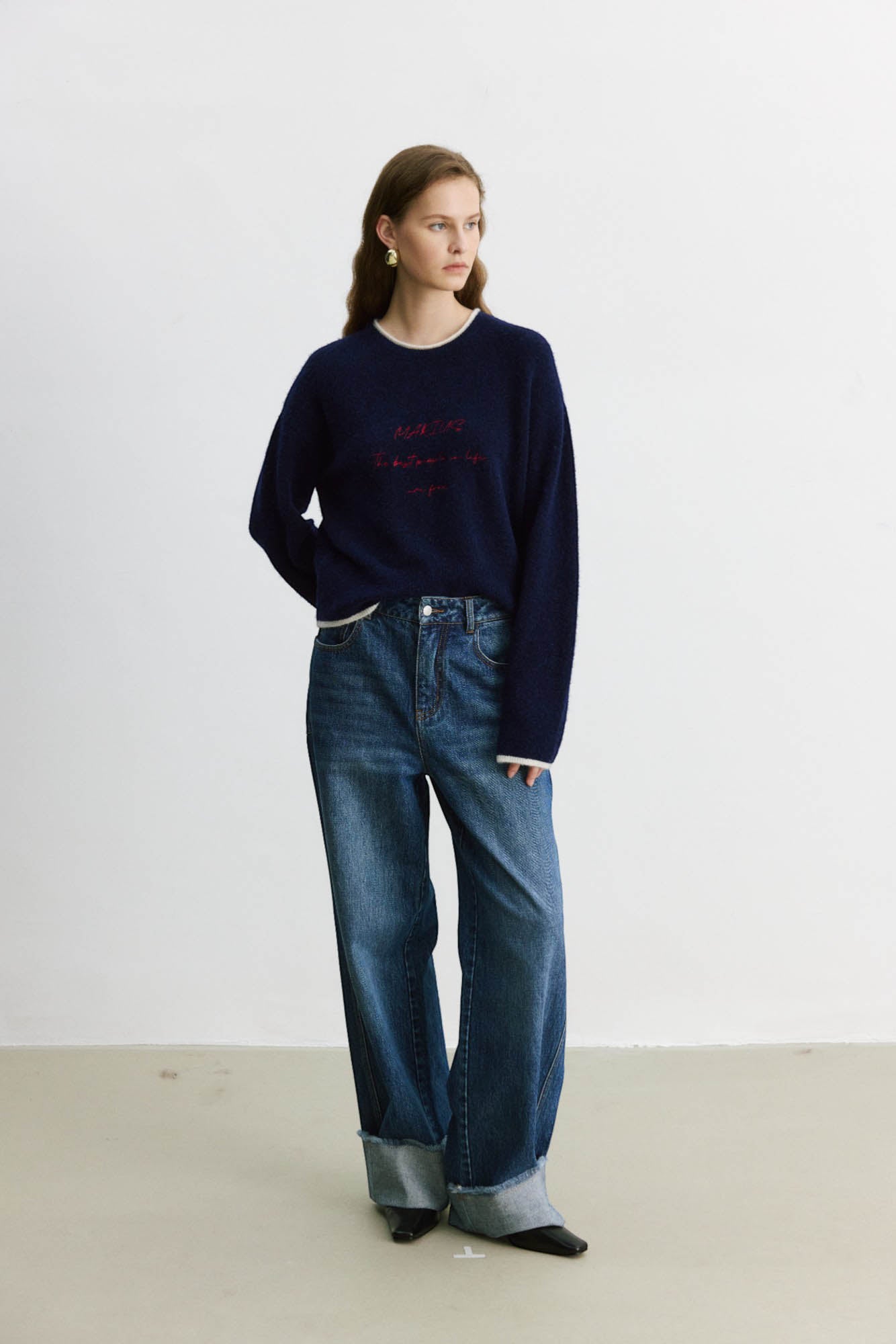 Marius Women's Embroidered Alphabet Sweater
