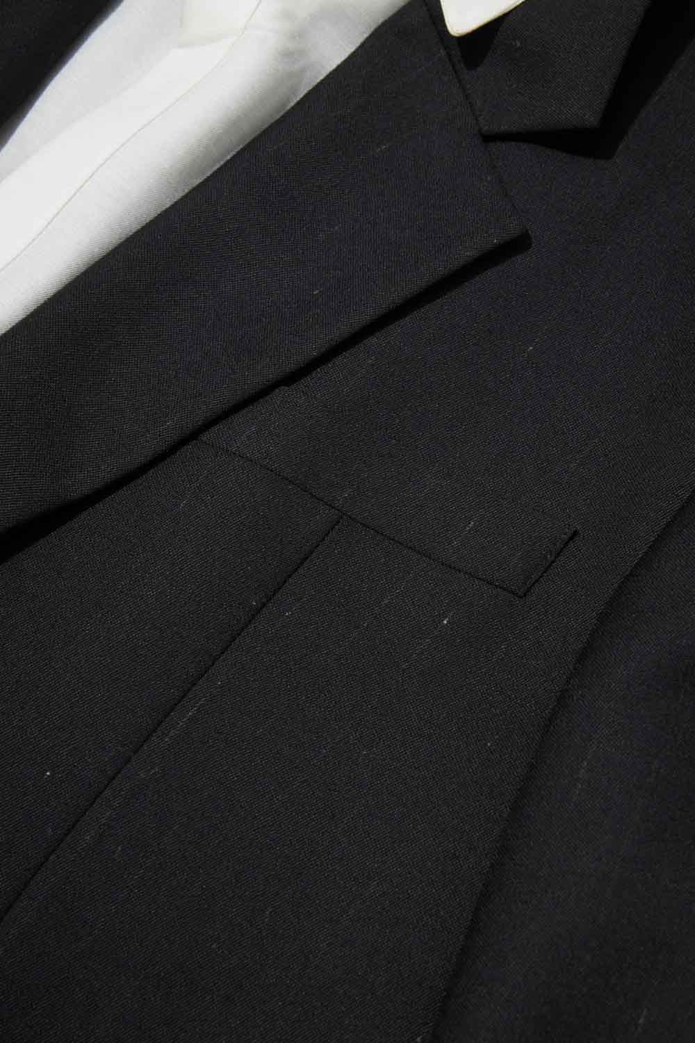 Relaxed Fit Wool & Mohair Blazer with Silk Lining