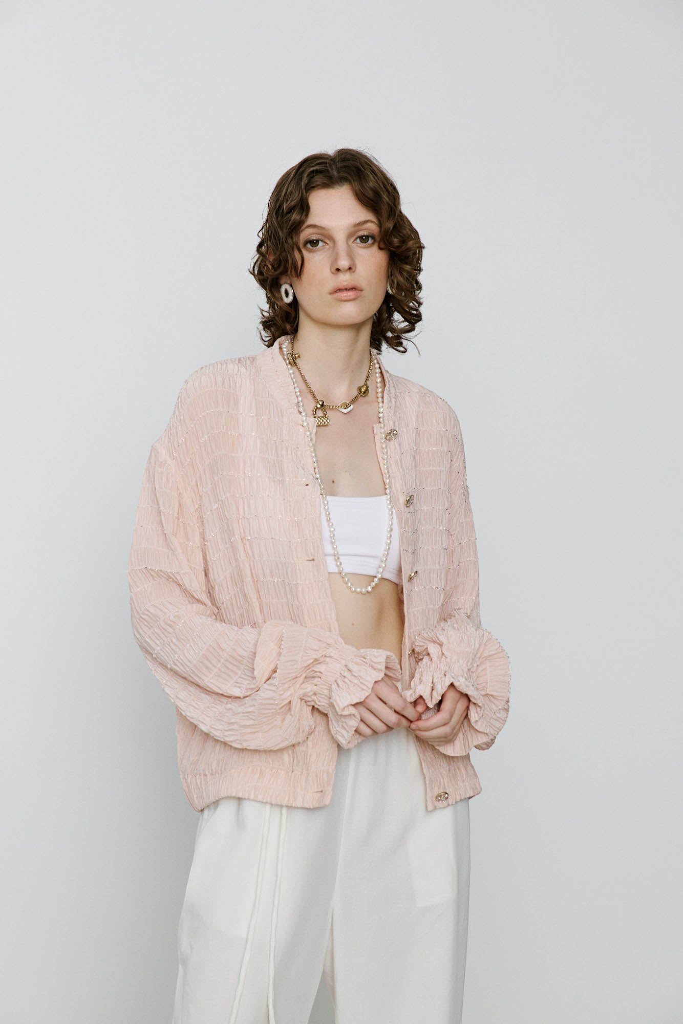 Marius Women's Rhinestone Seersucker Jacket