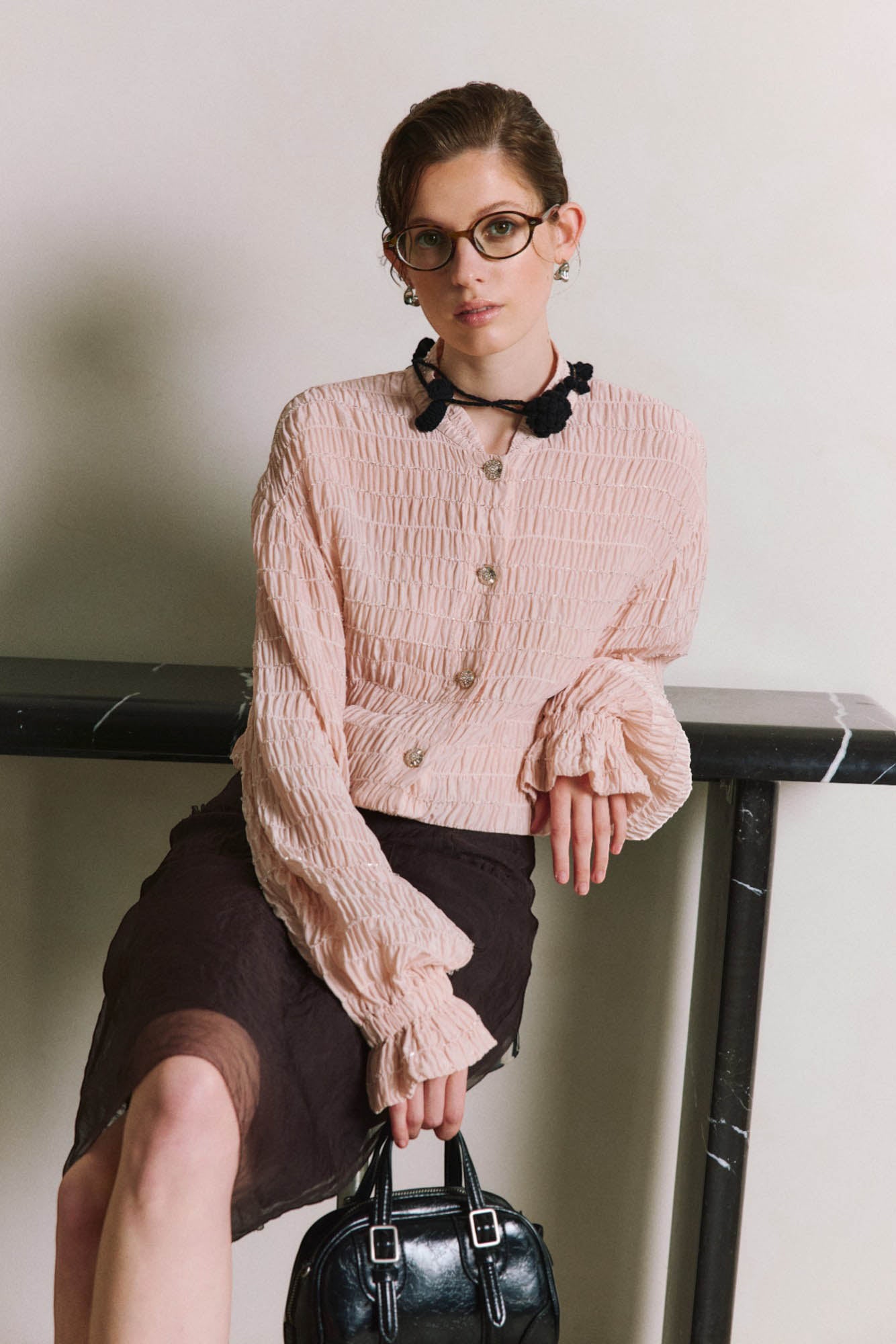 Marius Women's Rhinestone Seersucker Jacket