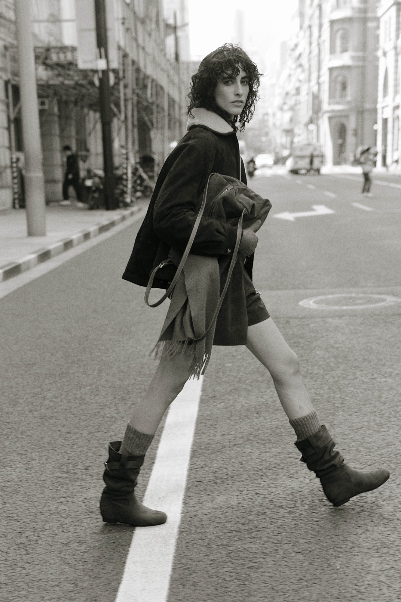 Marius Tulip-Shape Shearling Down Jacket
