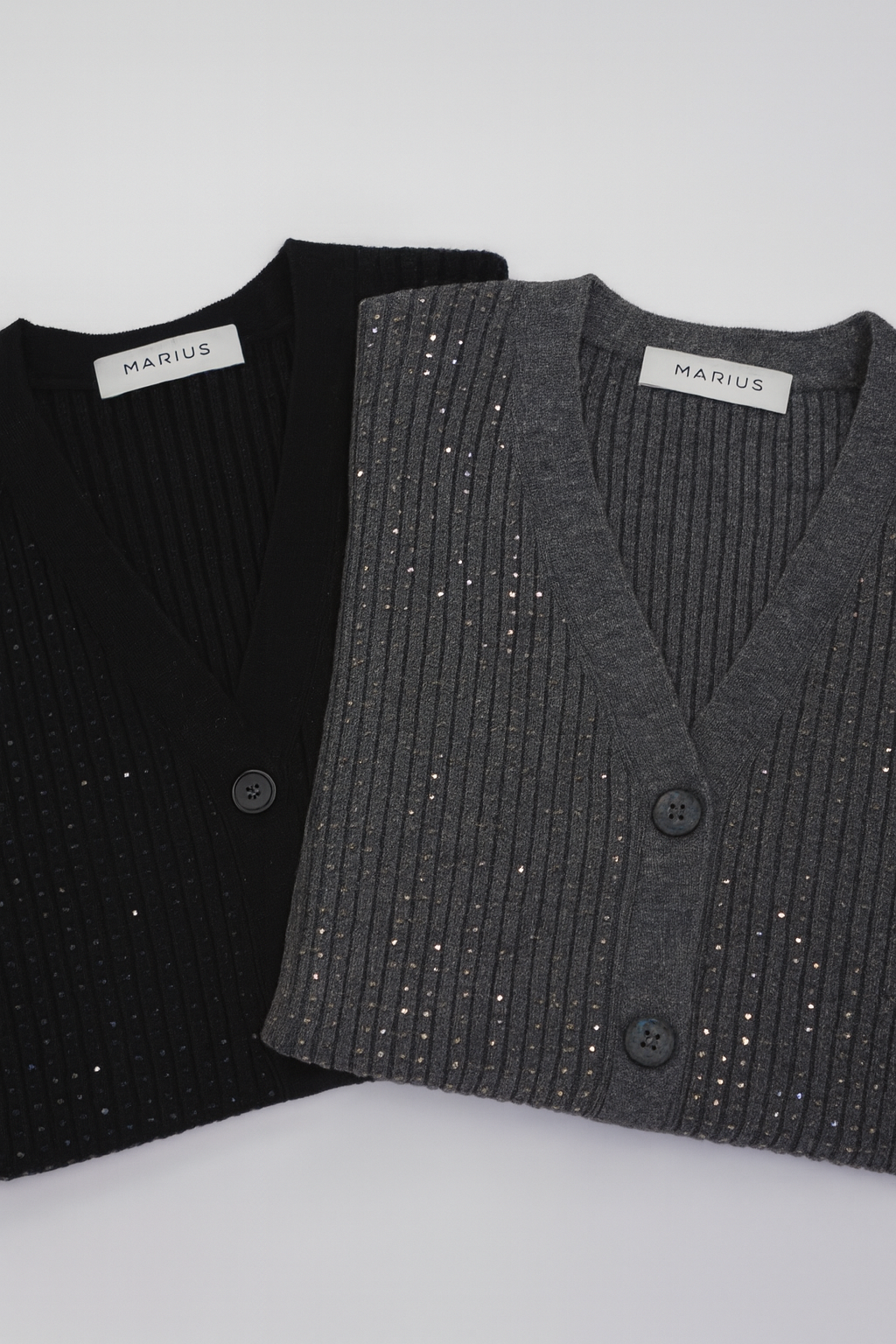 Embellished Merino Wool V-Neck Cardigan