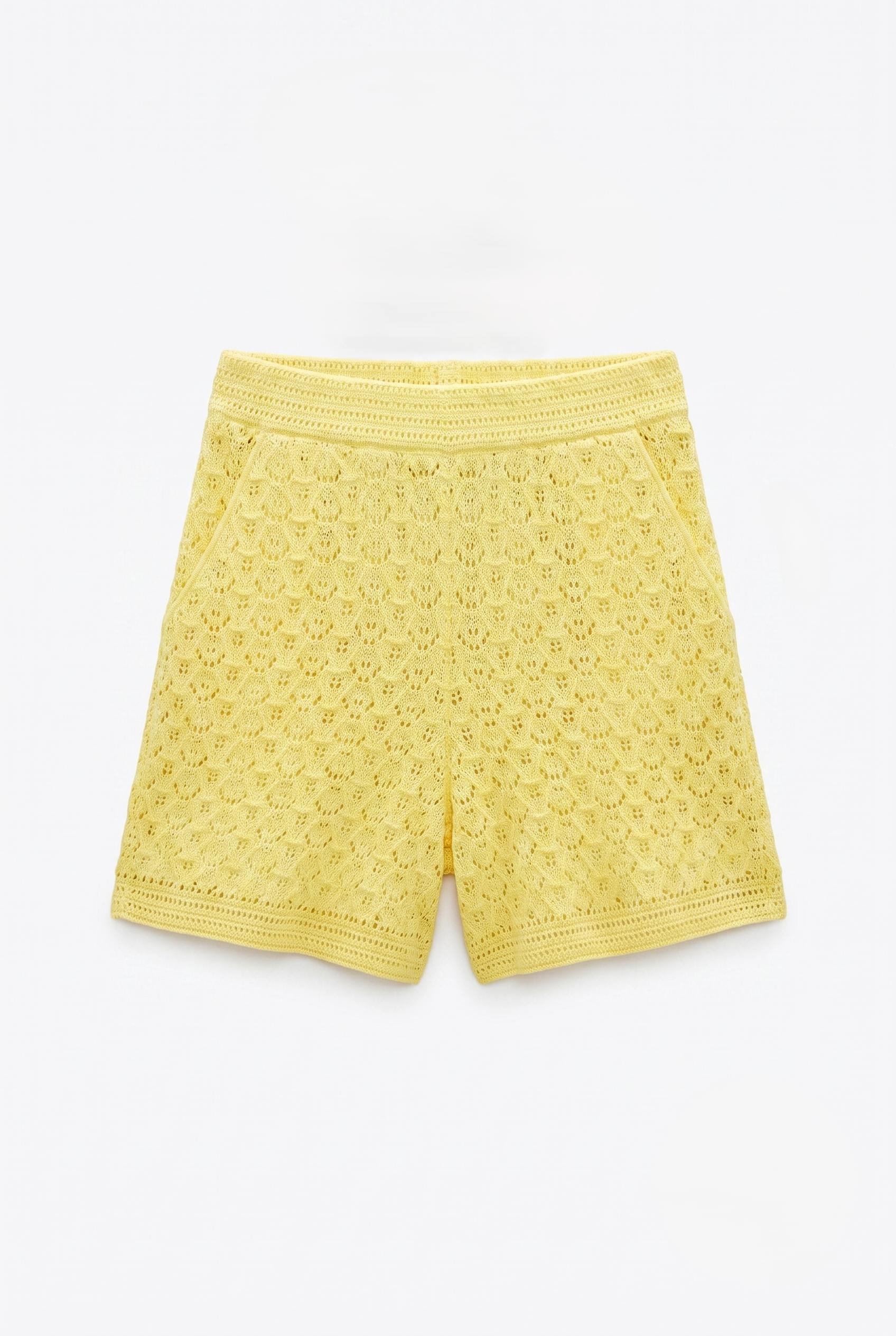 Crochet Knit Lace-Look Shorts