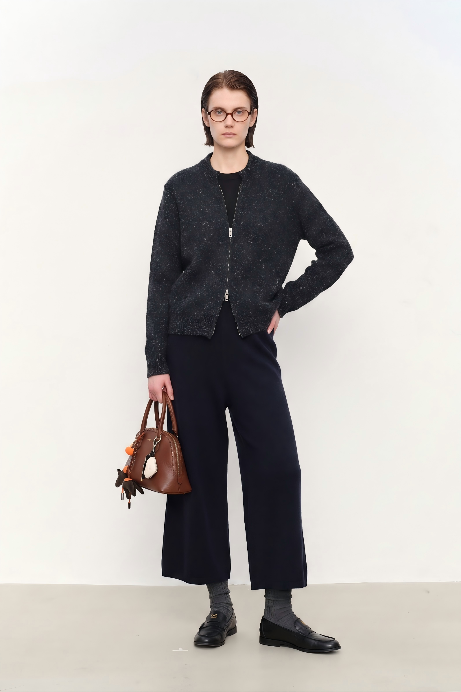 First-Shear Merino Wool Zip-Up Cardigan