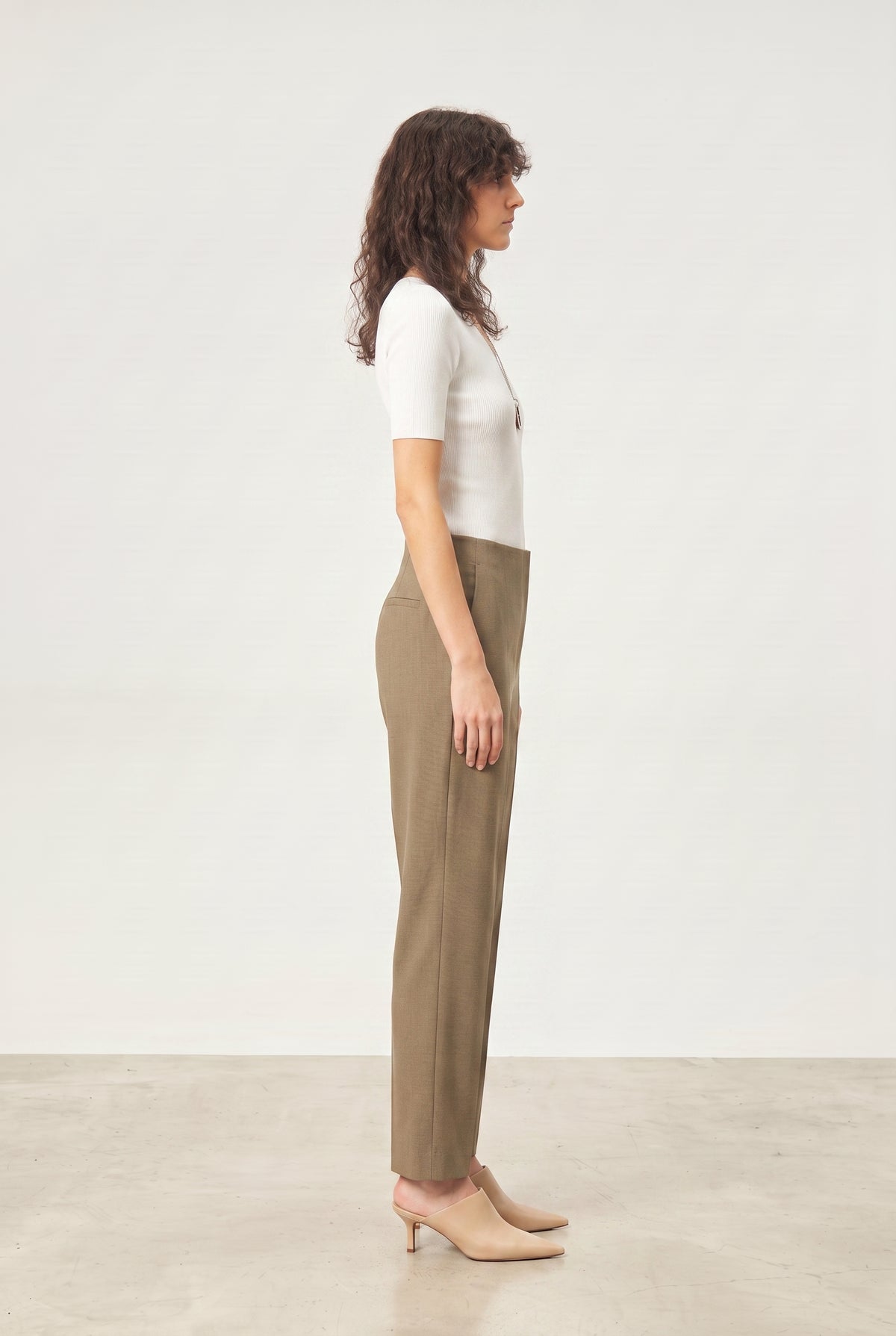 Seamless V-Neck Merino Wool Top