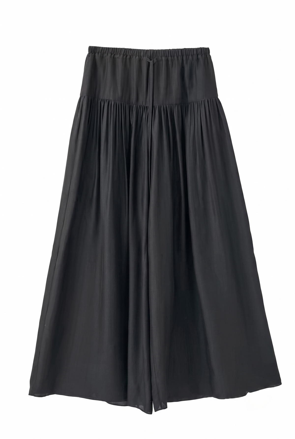 Gathered Wide-Leg Pants