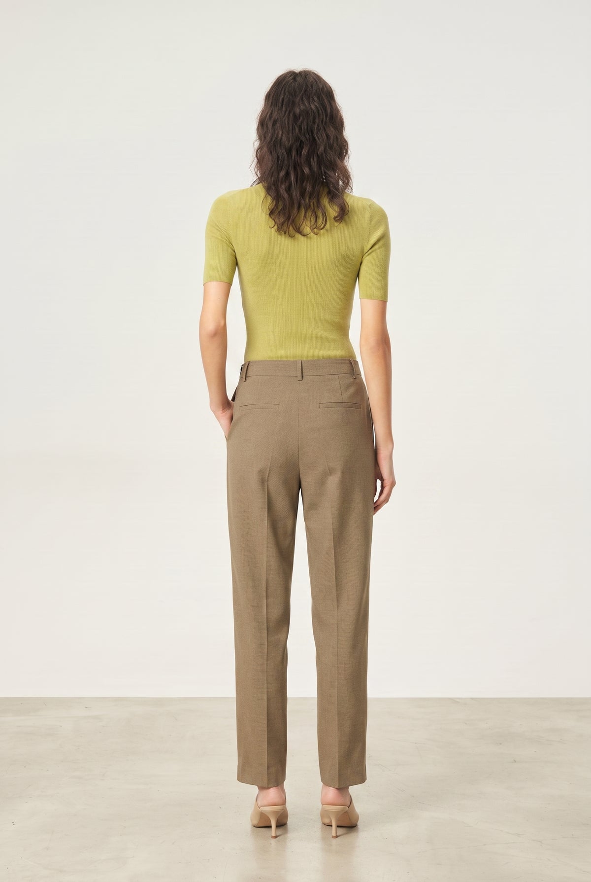Seamless V-Neck Merino Wool Top