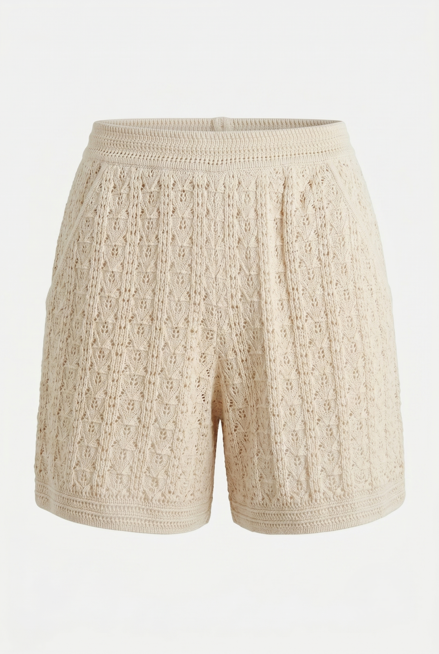 Crochet Knit Lace-Look Shorts