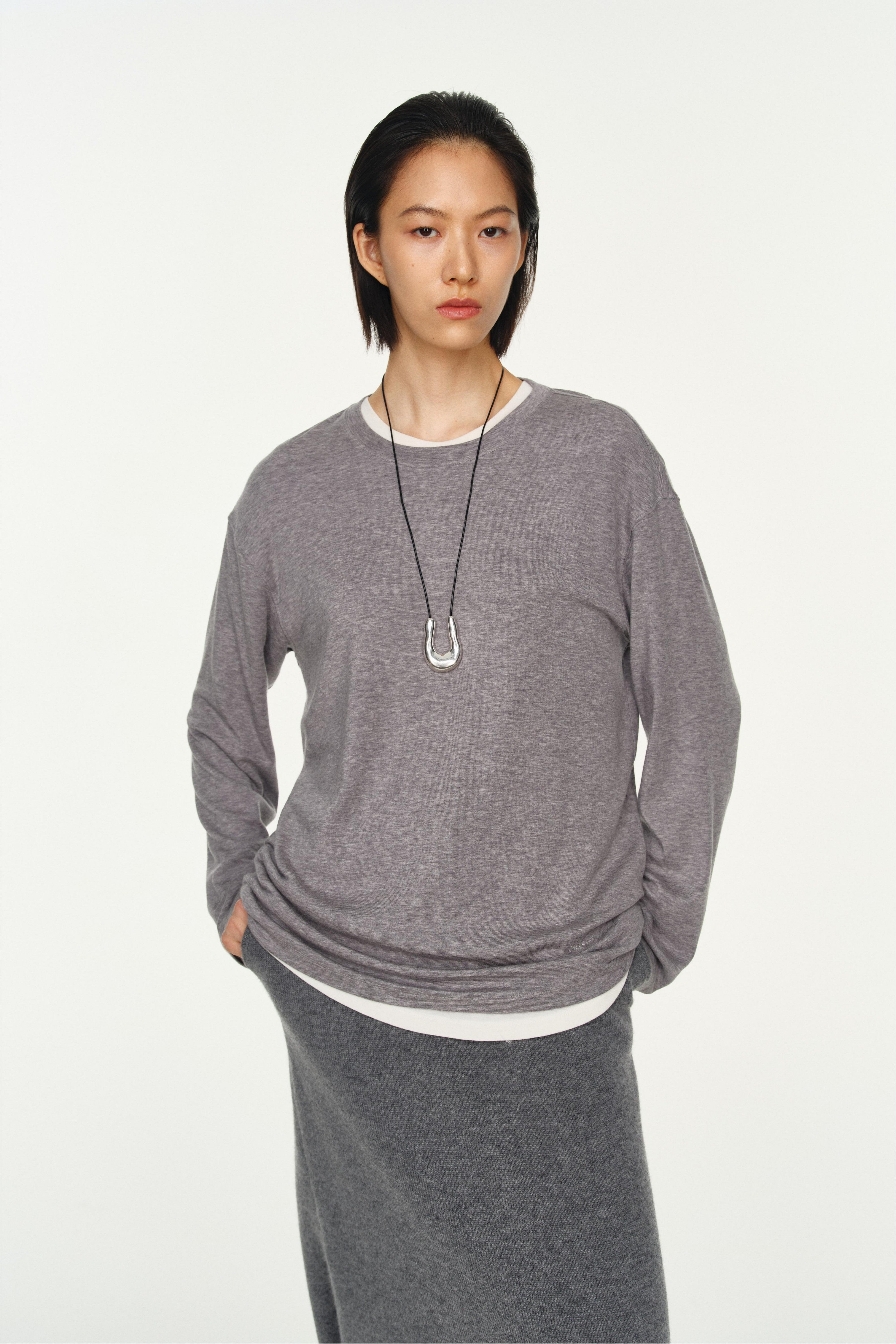 Lightweight Soft-Touch Lyocell-Wool Long Sleeve Base Tee