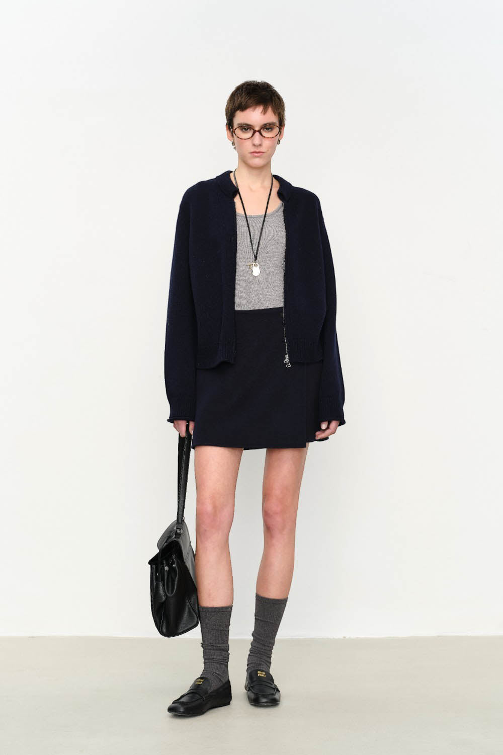 Marius Women's Fold-Over Collar Cardigan