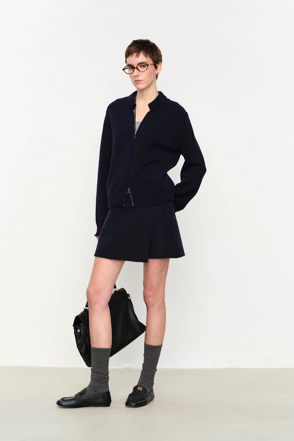 Marius Women's Fold-Over Collar Cardigan