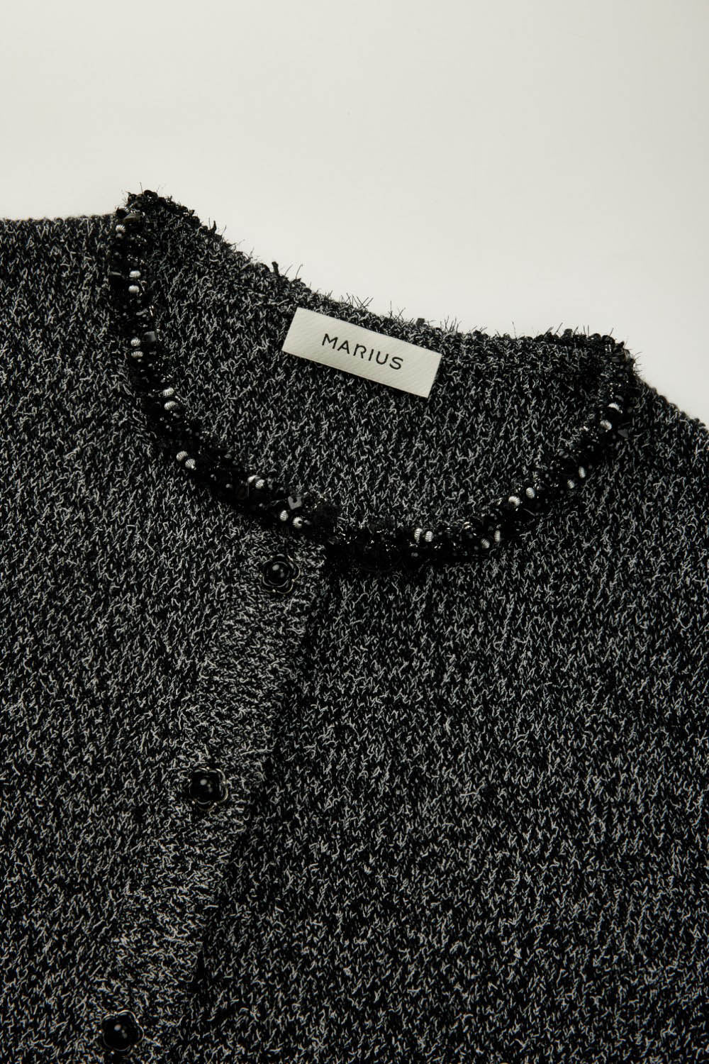 Marius Women's Knit Cardigan with Collar Detail