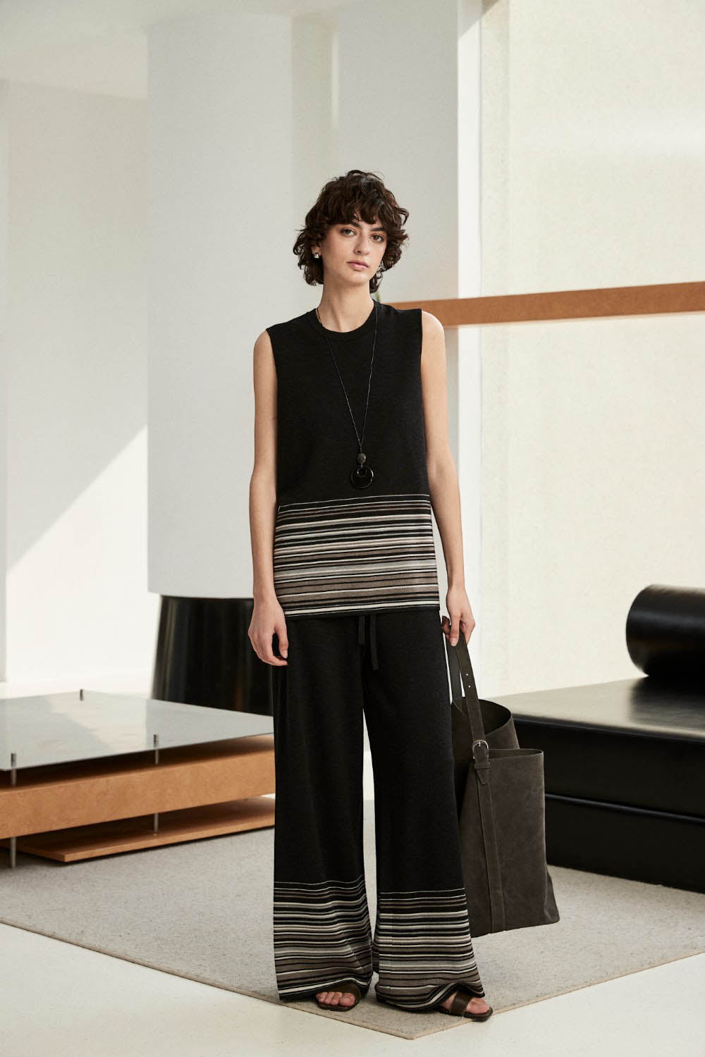 Marius Women's Striped Knit Trousers