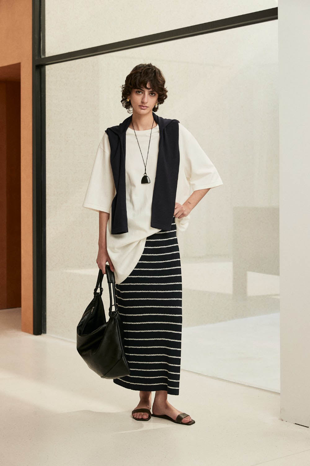 Marius Women's Striped Knit Maxi Skirt