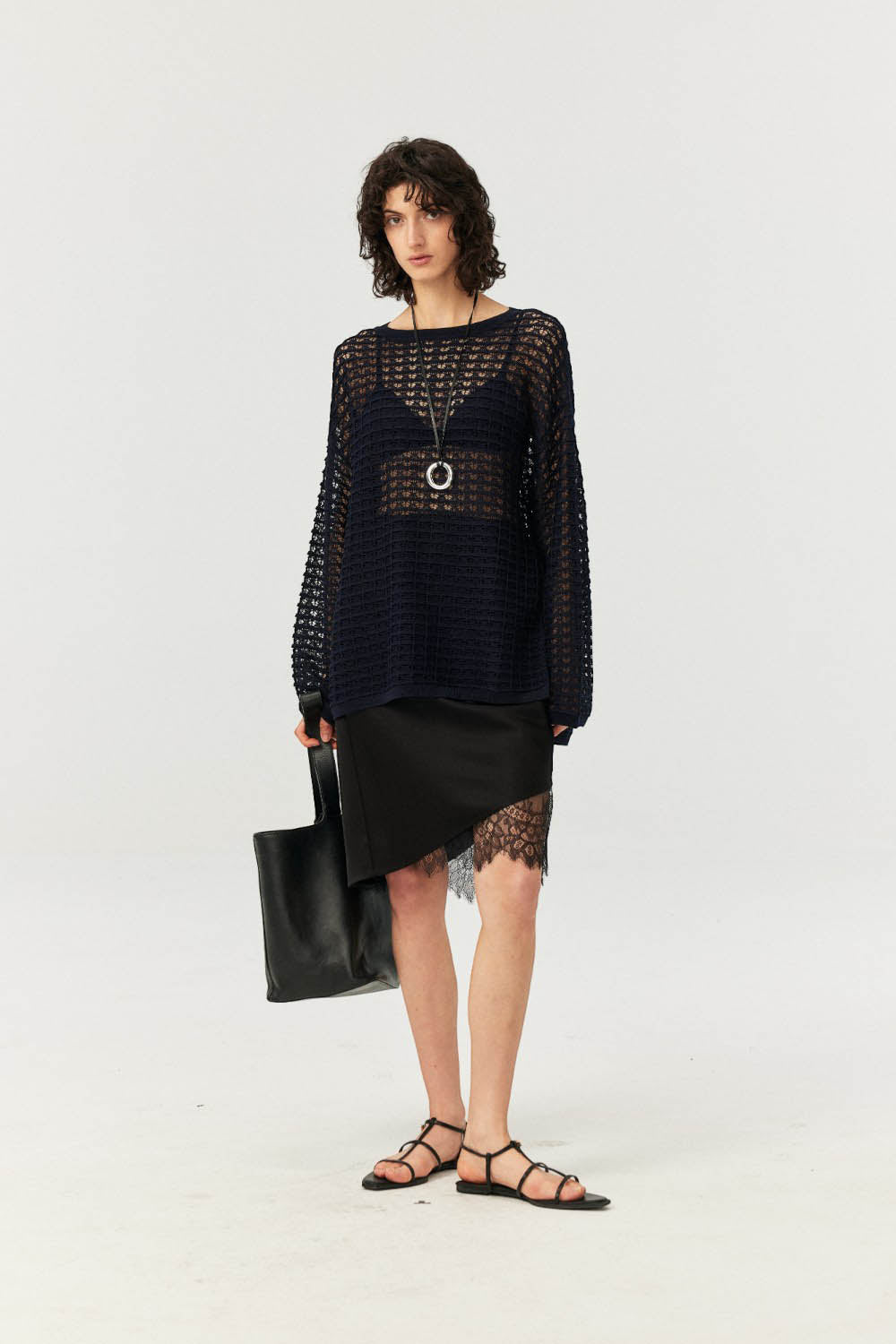 Marius Women's Open-Knit Cover-up with Side Slits