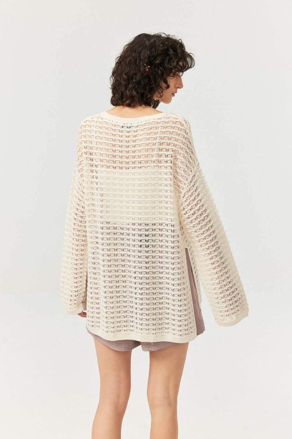 Marius Women's Open-Knit Cover-up with Side Slits