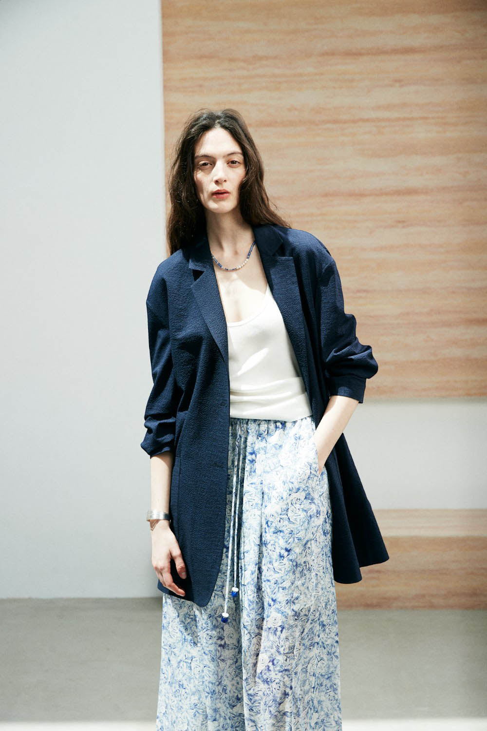 Lightweight Wool-Silk Fine-Spun Blazer