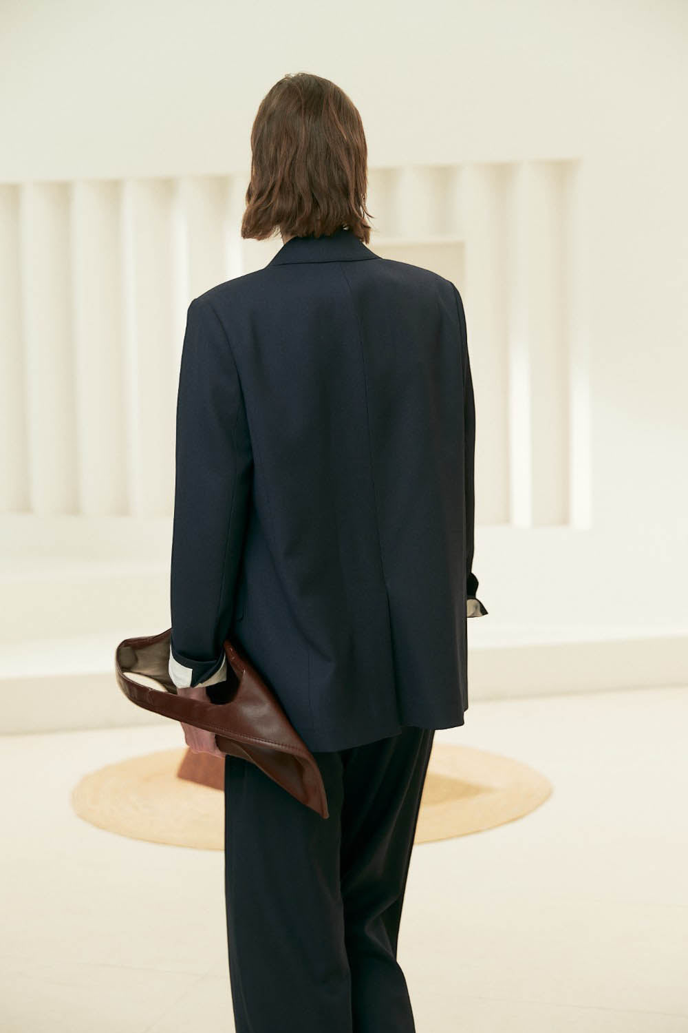 Wool Blend Tailored Relaxed Fit & Soft Drape Blazer