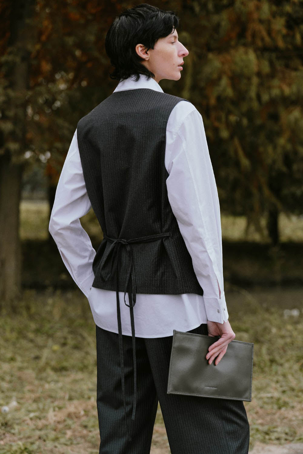 Marius Women's Striped Super Wool Vest