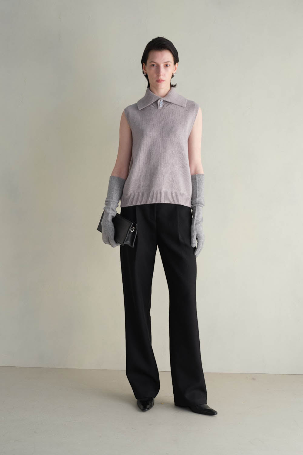 Heritage Twill Draped Straight-Leg Trousers