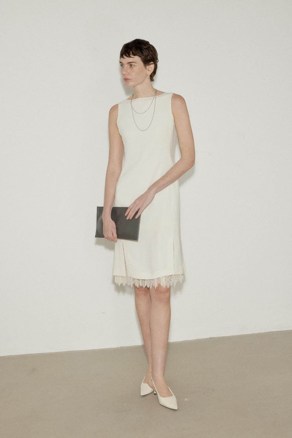 Marius Women's Dress with Hemline Slit