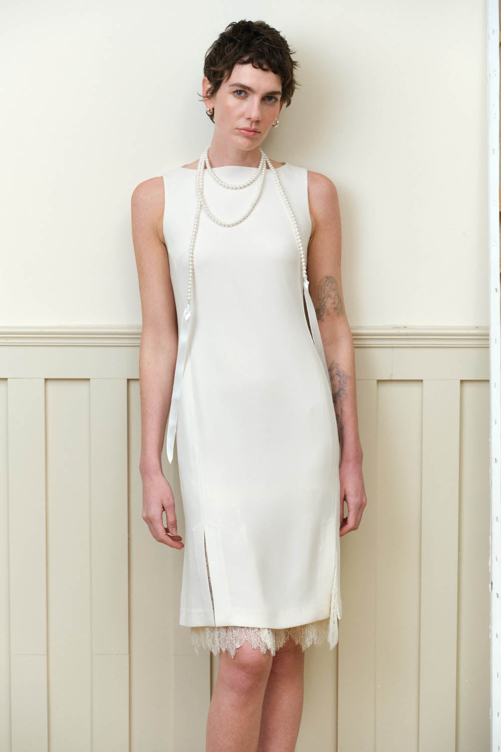 Marius Women's Dress with Hemline Slit