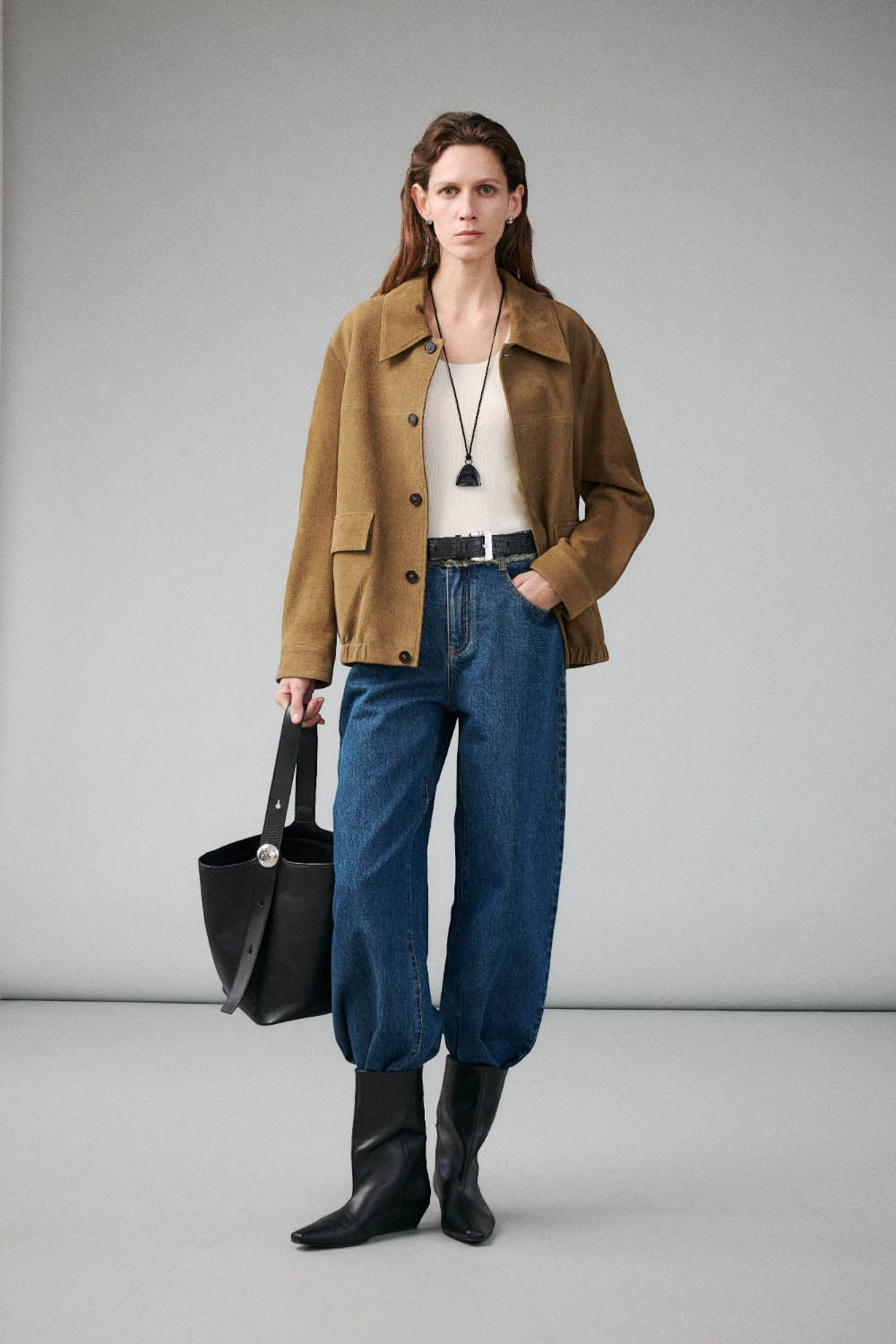 Soft-Structured Lamb Leather Jacket