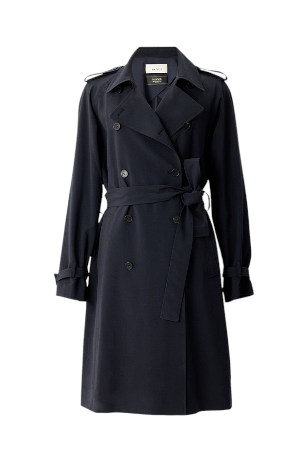Signature Wool-Mohair Double-Breasted Trench Coat