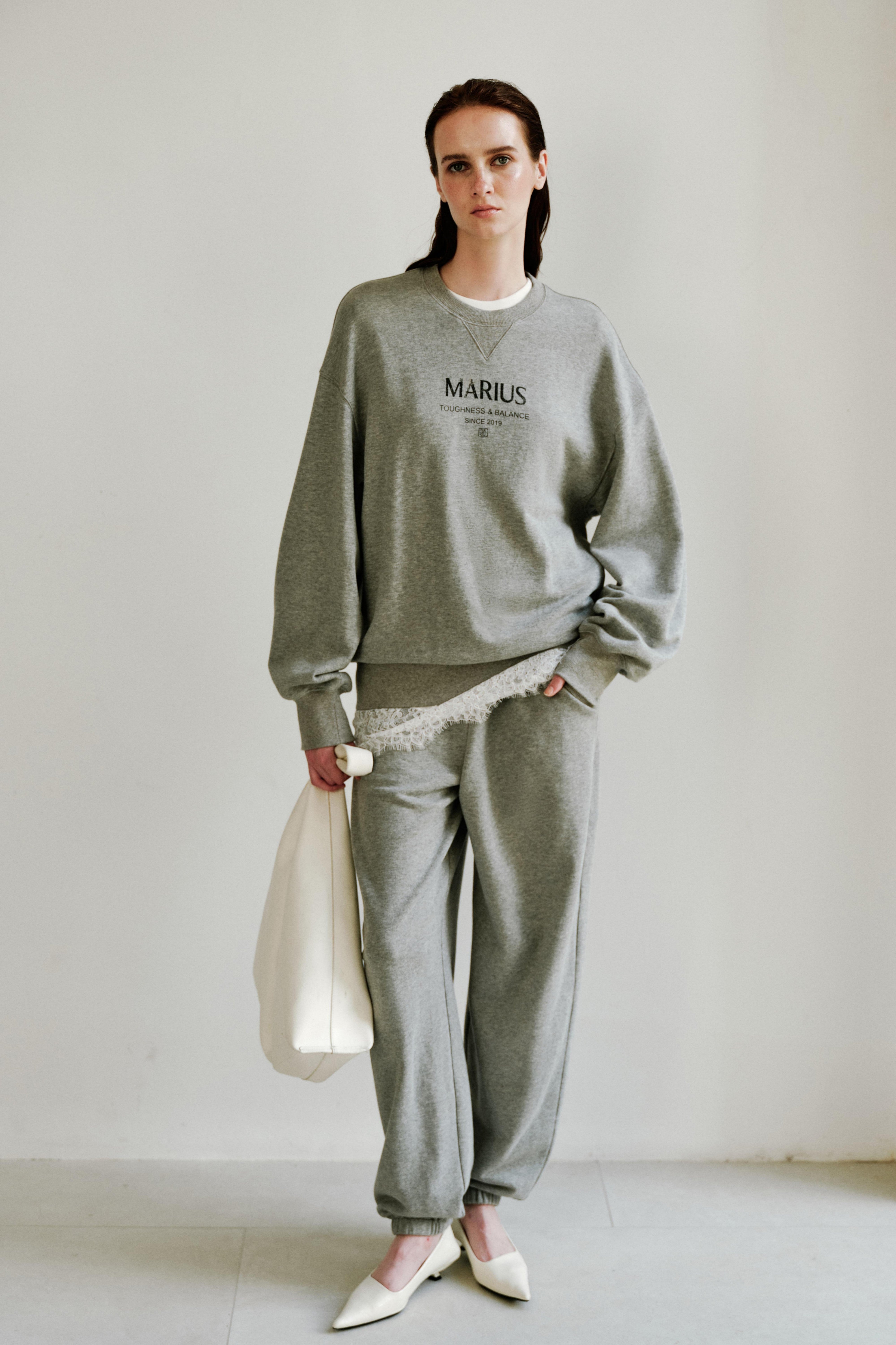 MARIUS Logo Classic Cotton Sweatshirt