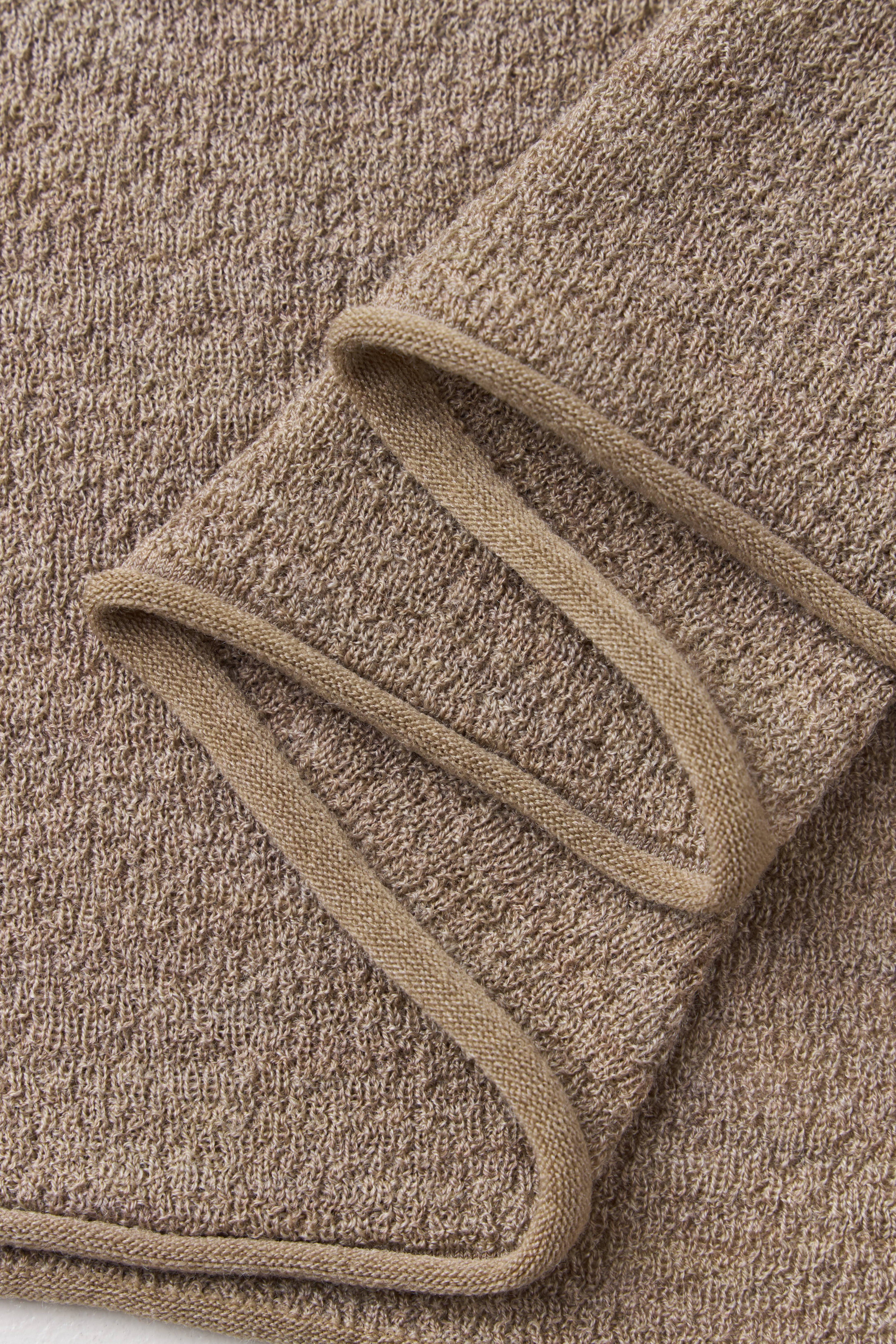 Lightweight Wool-Triacetate Sleeveless Turtleneck Knit Top