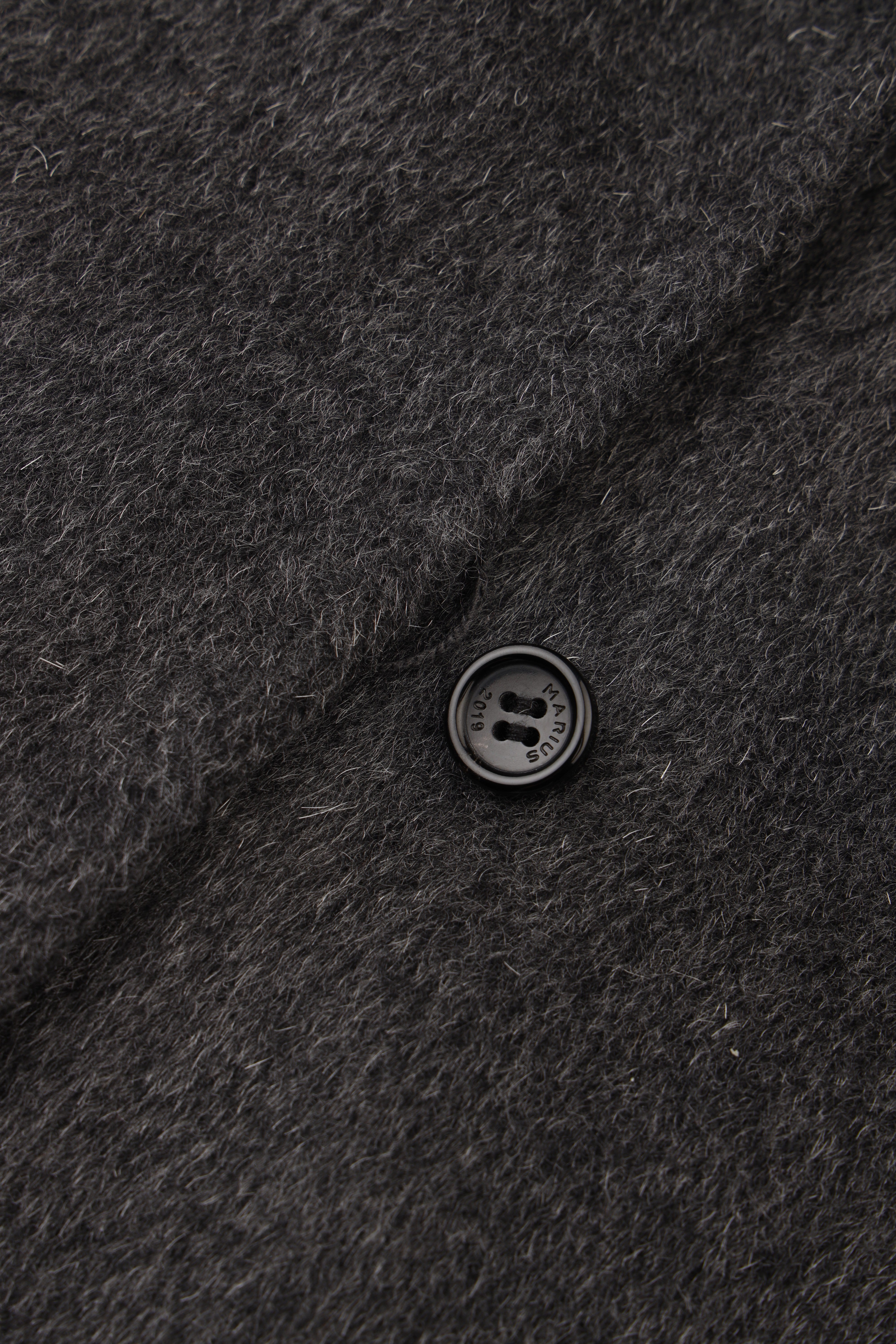 Cocoon-Shape Alpaca-Mohair Wool-Blend Coat