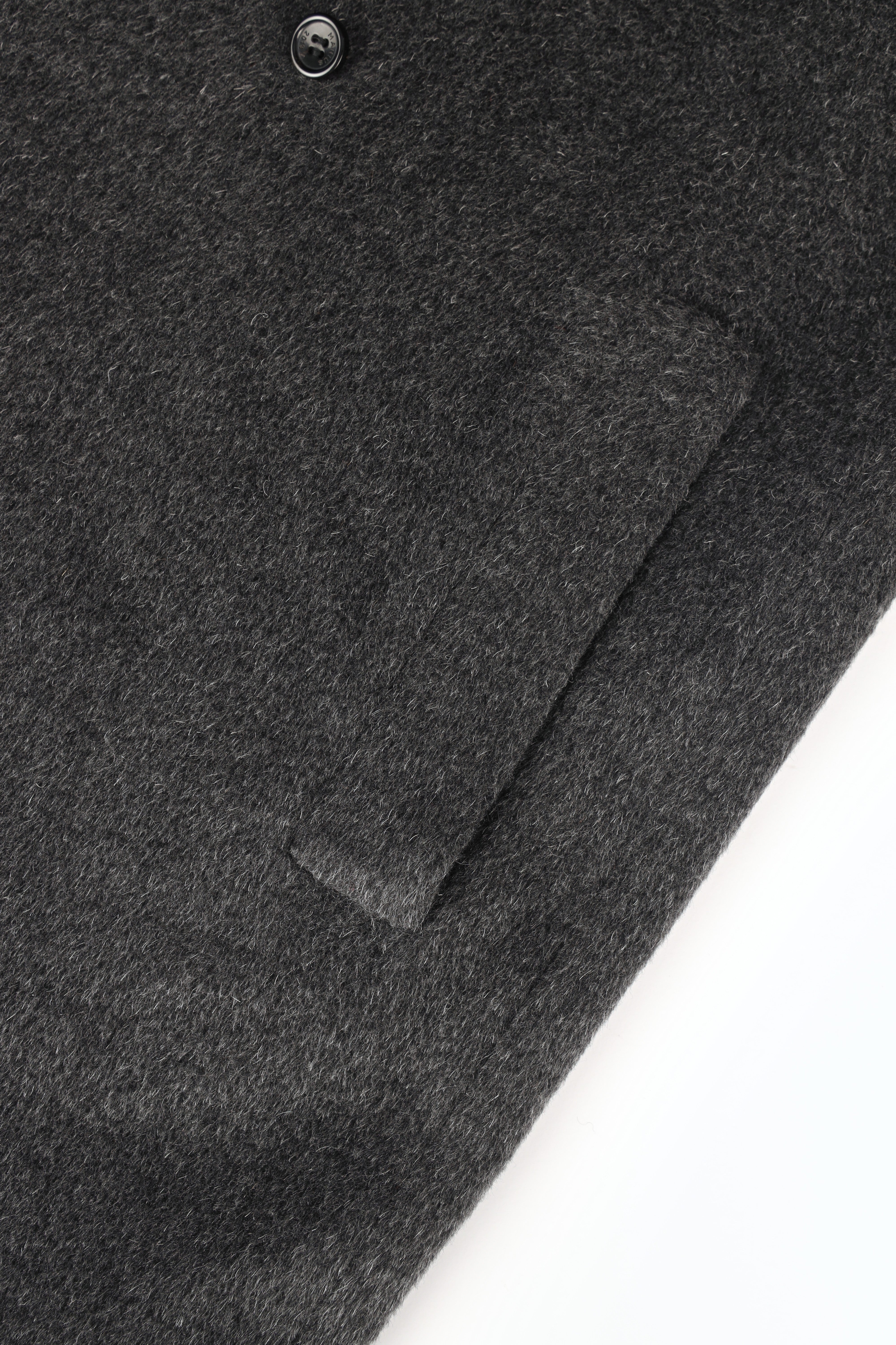Cocoon-Shape Alpaca-Mohair Wool-Blend Coat
