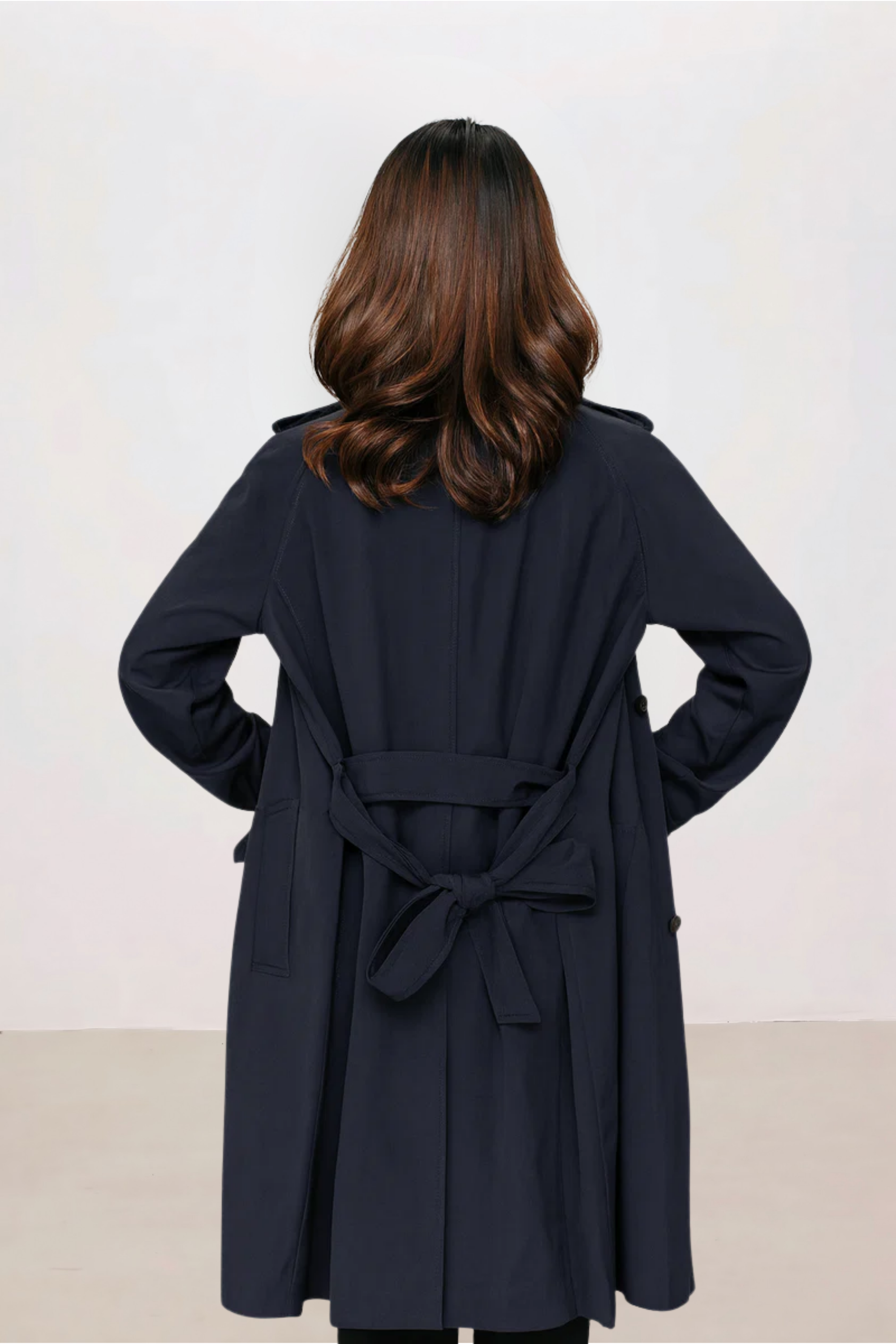 Signature Wool-Mohair Double-Breasted Trench Coat