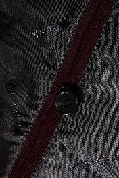 Marius Women's Spliced Leather Lapel Jacket