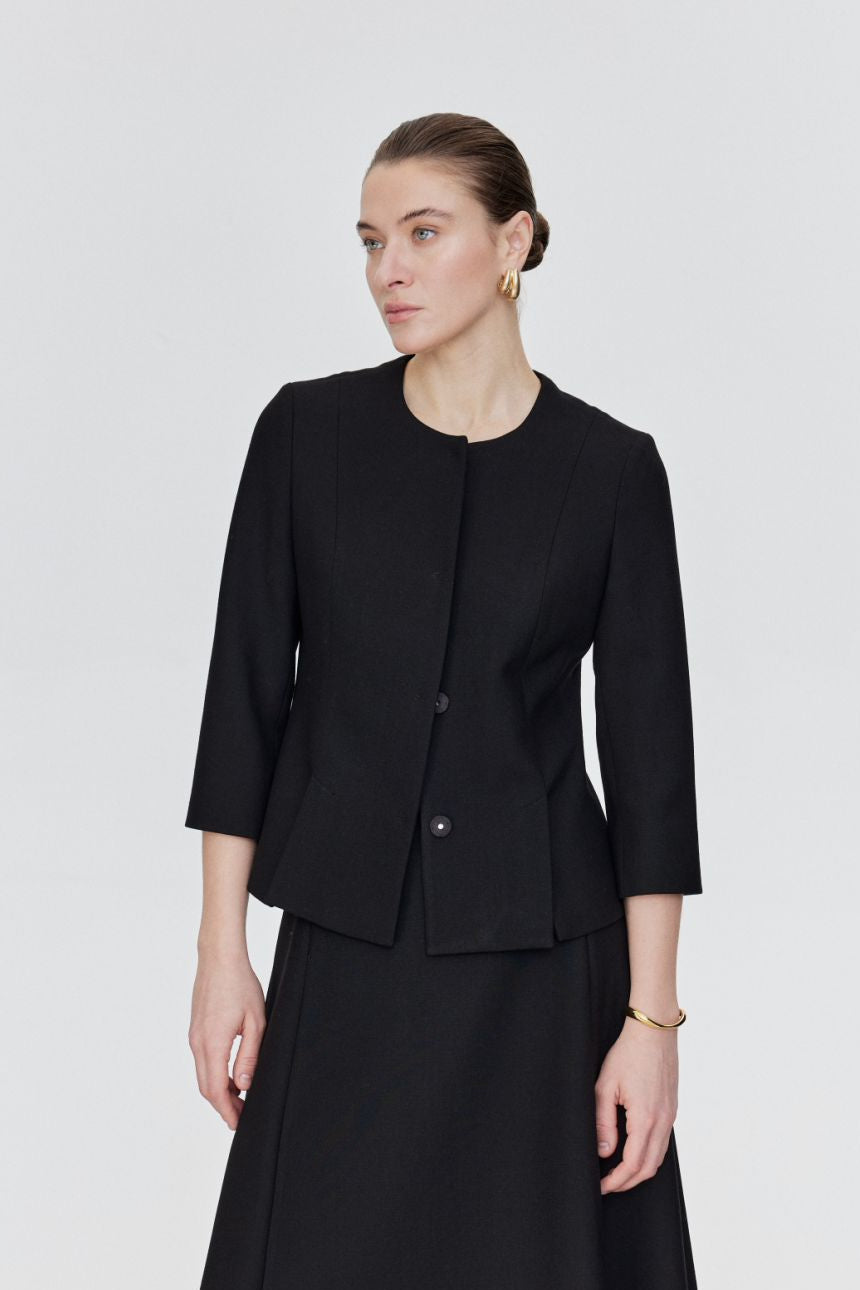 Clean Line Tailored Triacetate Jacket