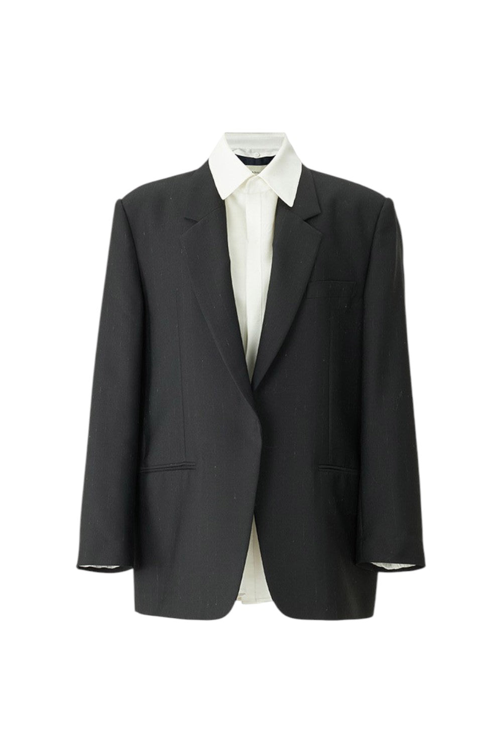 Relaxed Fit Wool & Mohair Blazer with Silk Lining