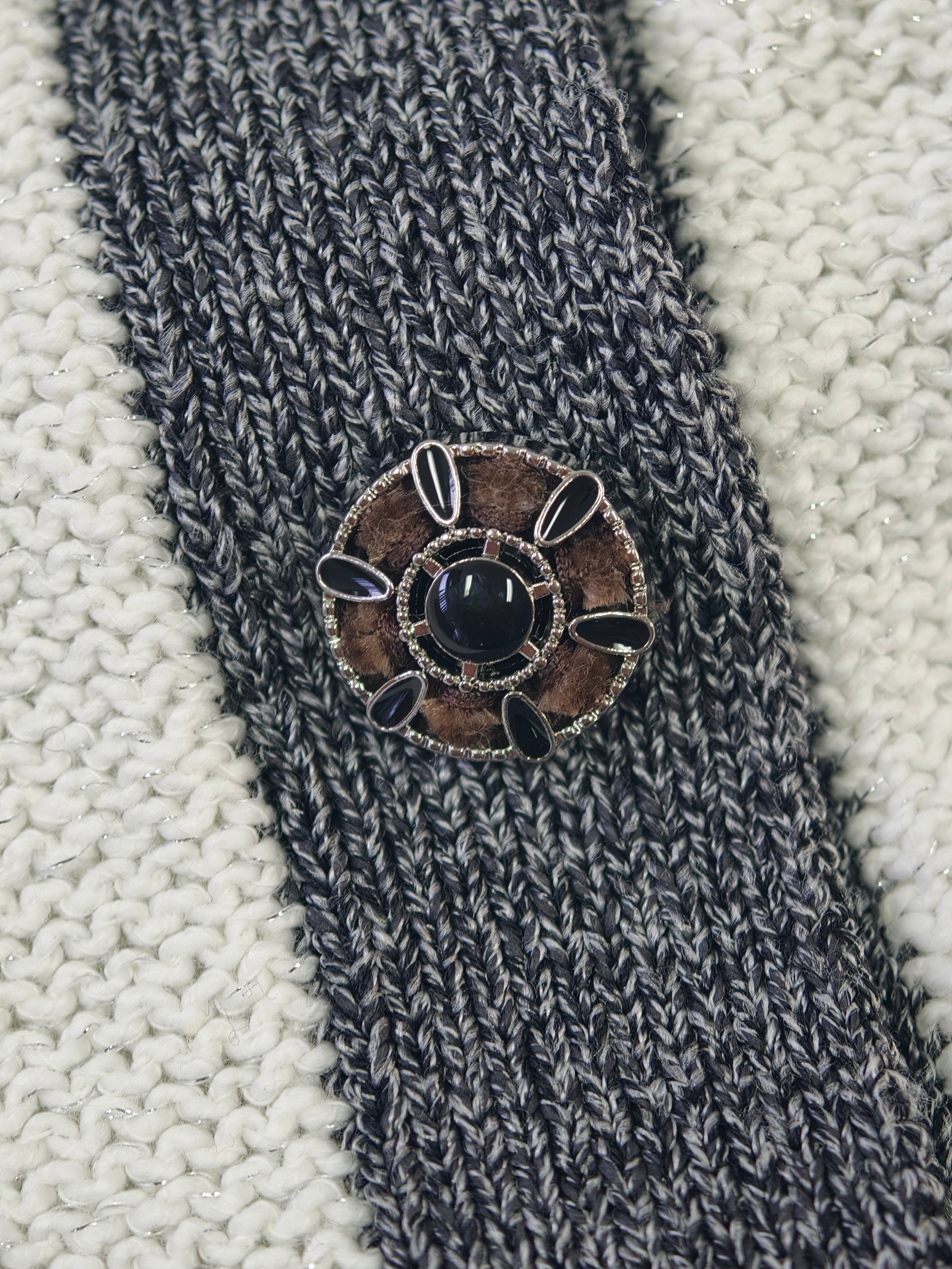 Cropped Bouclé-Style Cotton Knit Cardigan