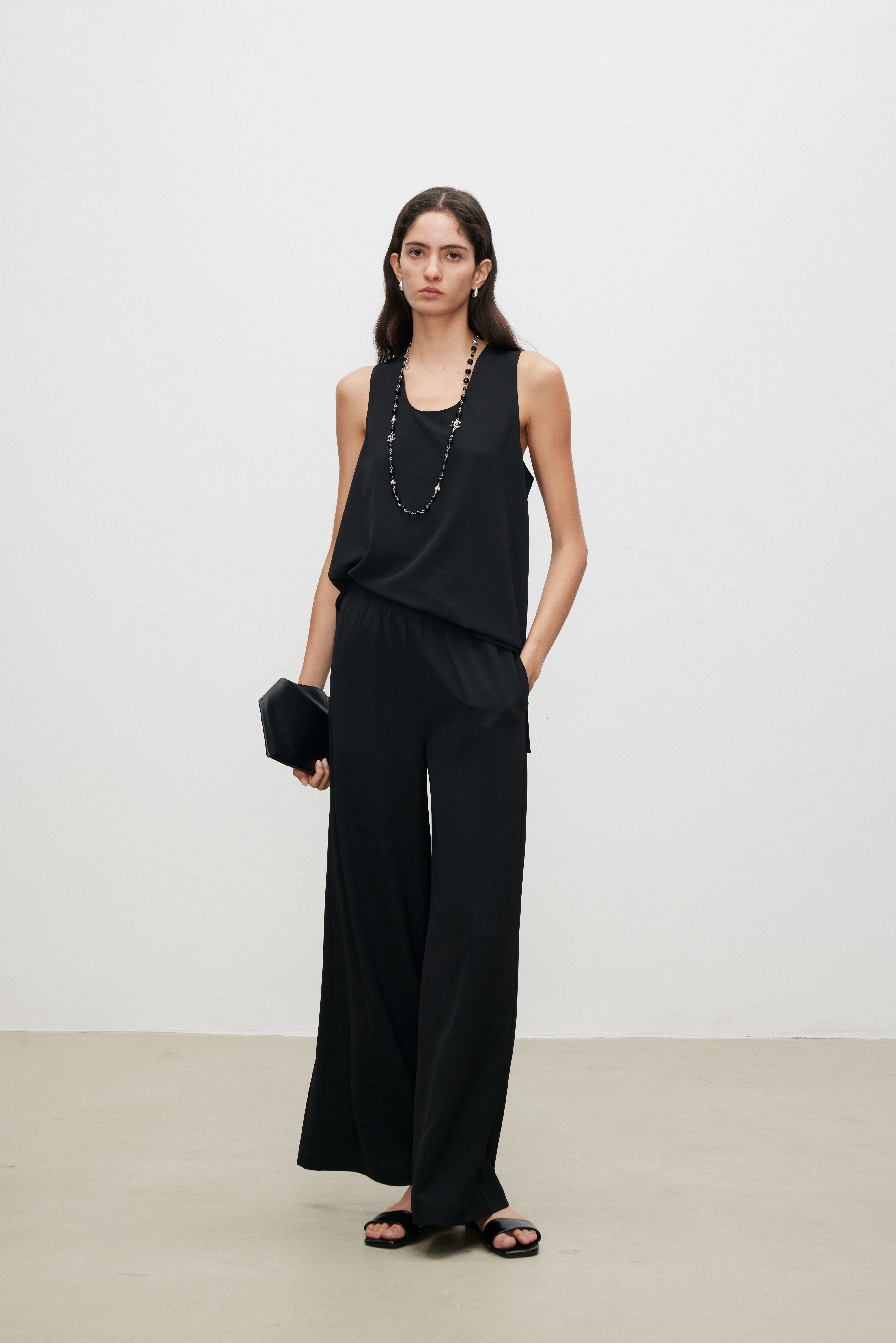 Minimalist Draped U-Neck Top